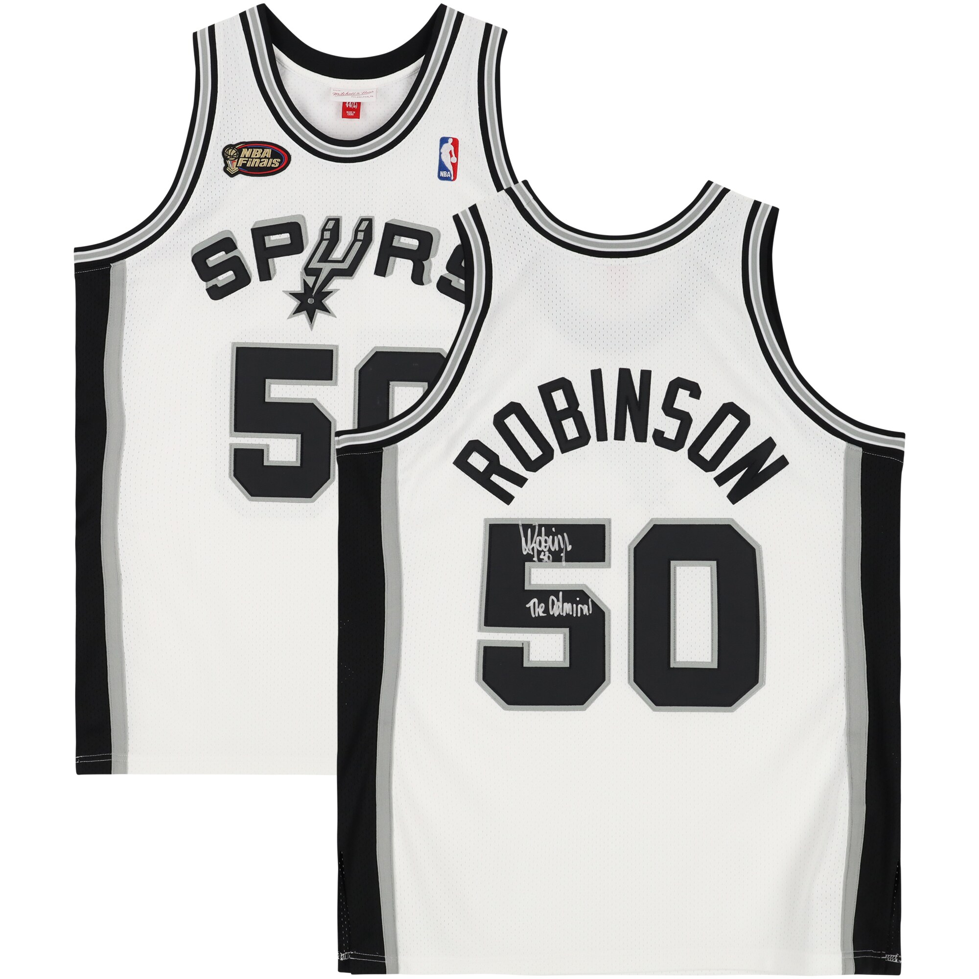 David Robinson San Antonio Spurs Autographed Fanatics Authentic White Mitchell & Ness 1998-1999 Authentic Jersey with