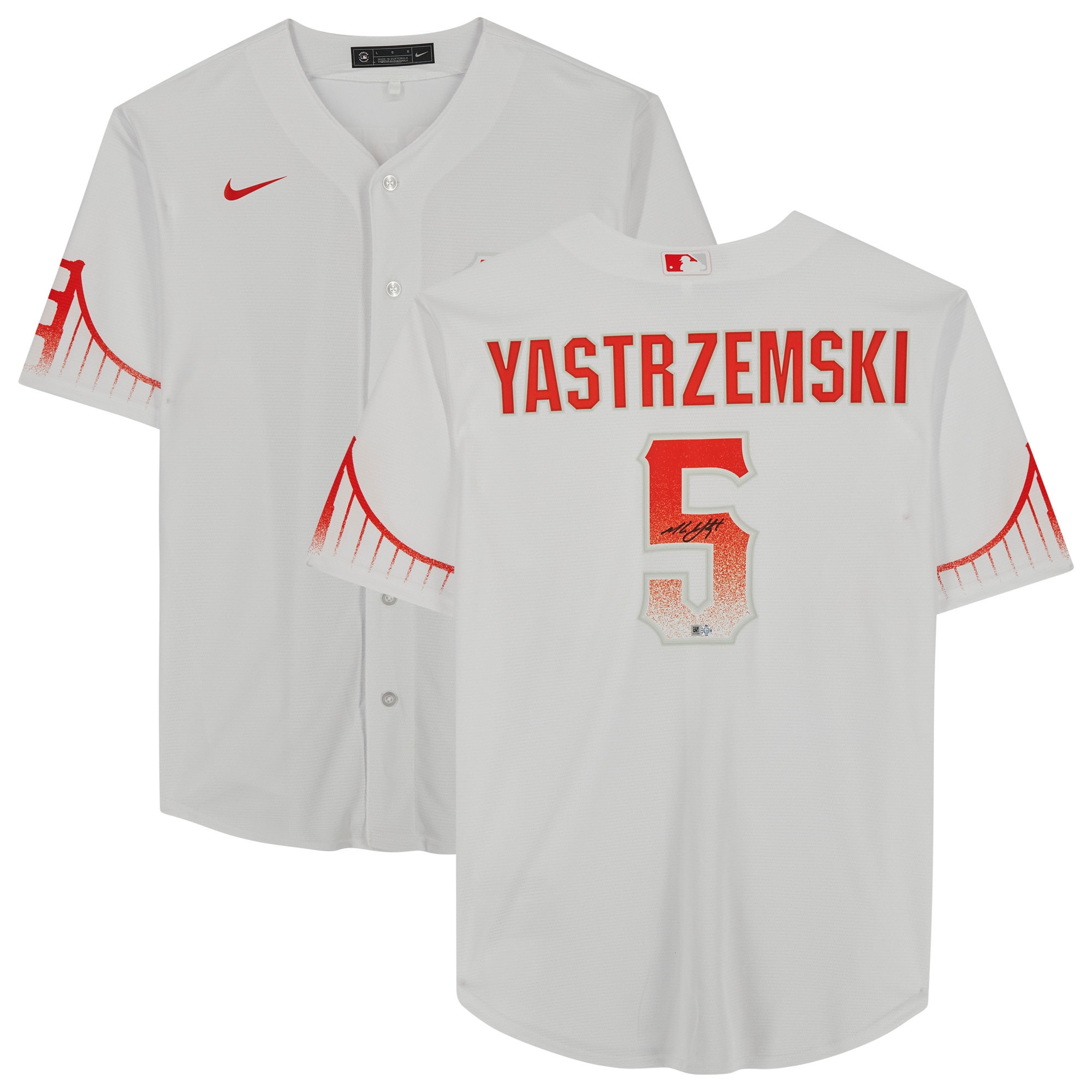 Mike Yastrzemski San Francisco Giants Fanatics Authentic Autographed White Nike City Connect Replica Jersey