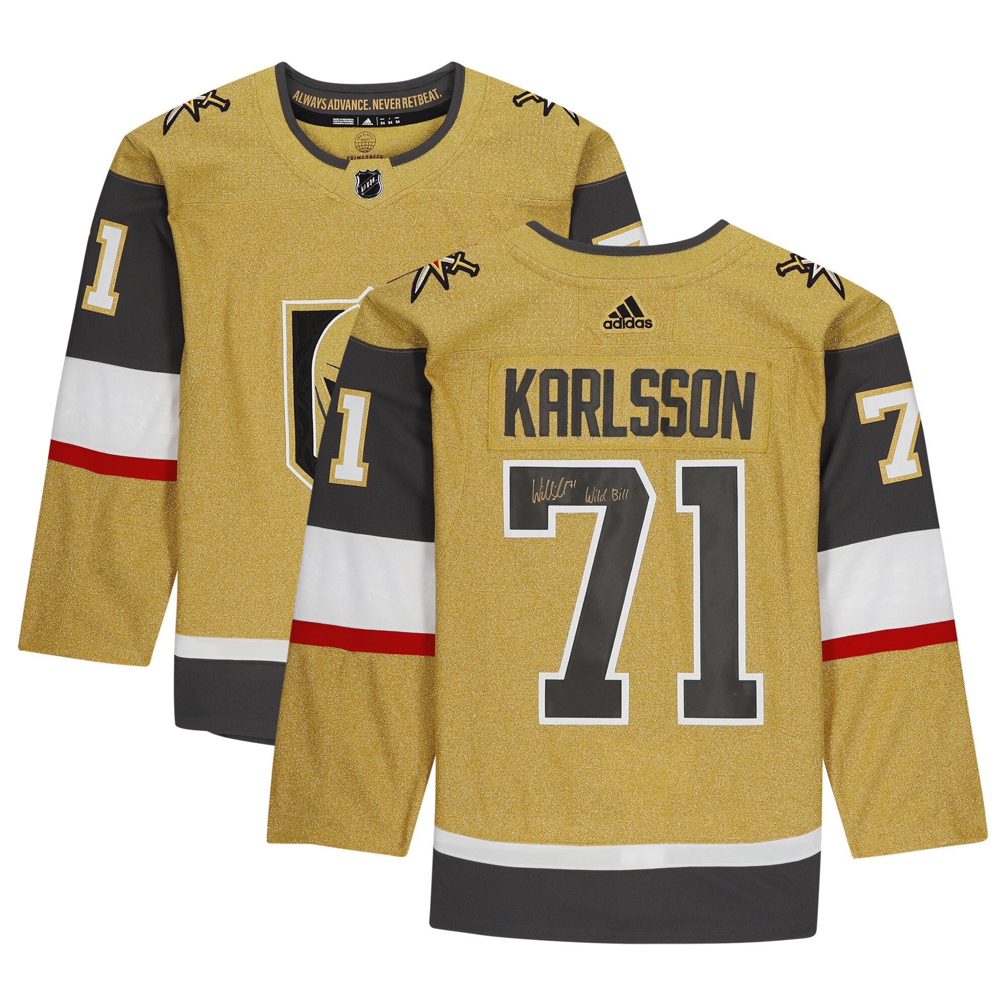 William Karlsson Vegas Golden Knights Fanatics Authentic Autographed Alternate adidas Authentic Jersey with