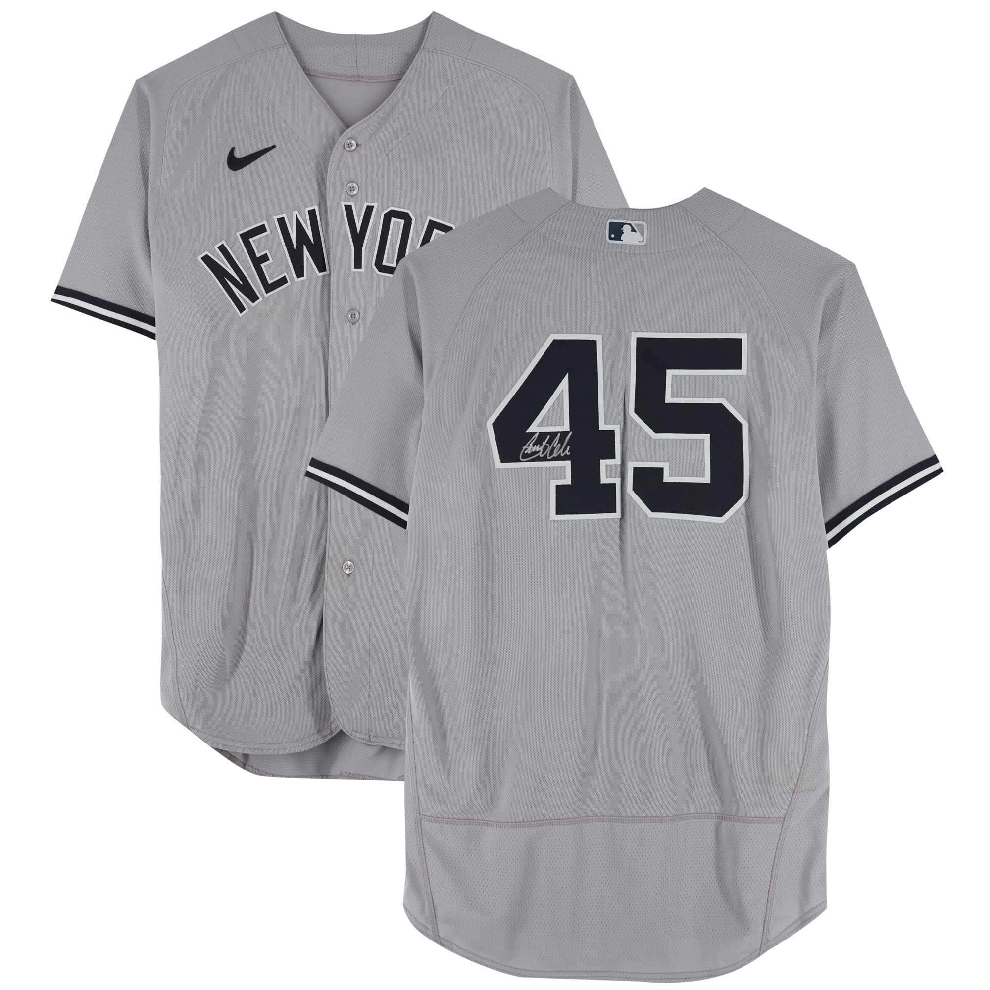 Gerrit Cole New York Yankees Autographed Fanatics Authentic Game-Used #45 Gray Jersey vs. New York Mets on June 14, 2023
