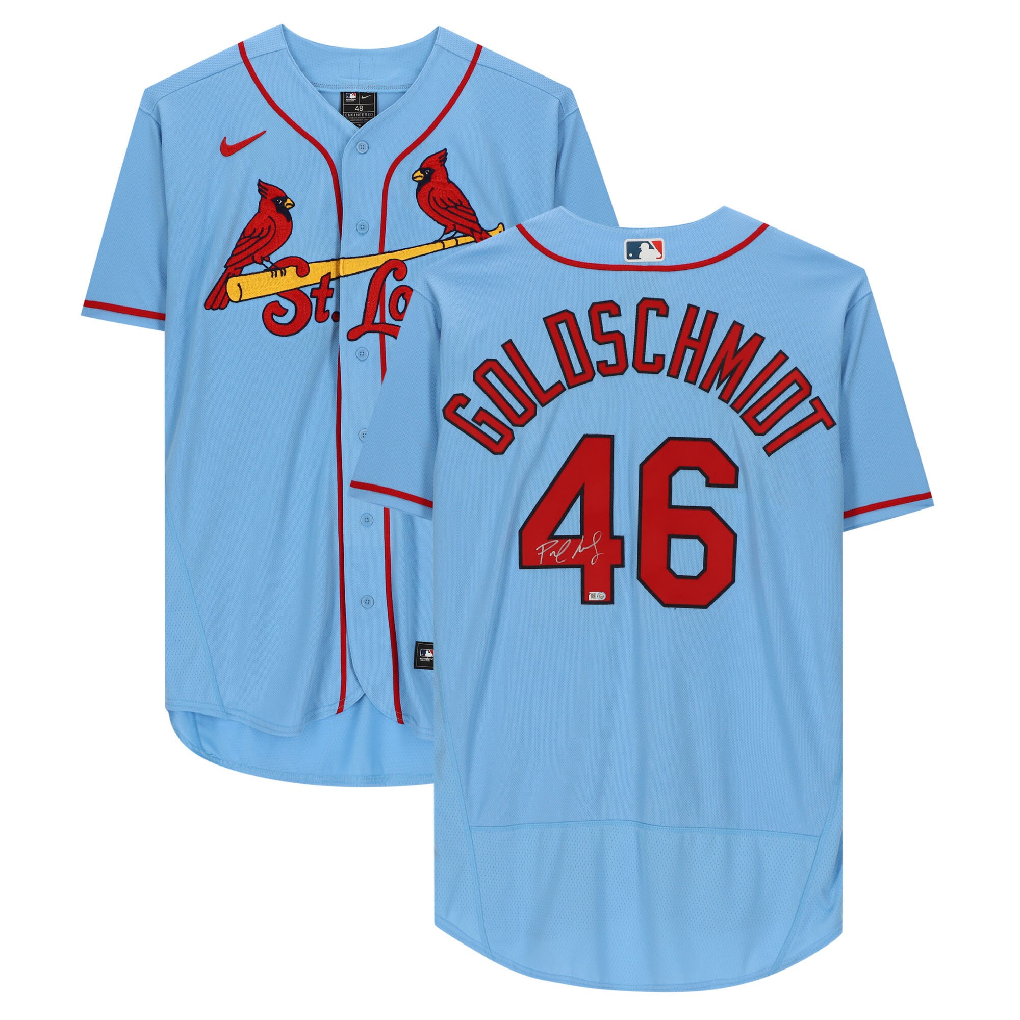 Paul Goldschmidt St. Louis Cardinals Fanatics Authentic Autographed Powder Blue Nike Authentic Jersey