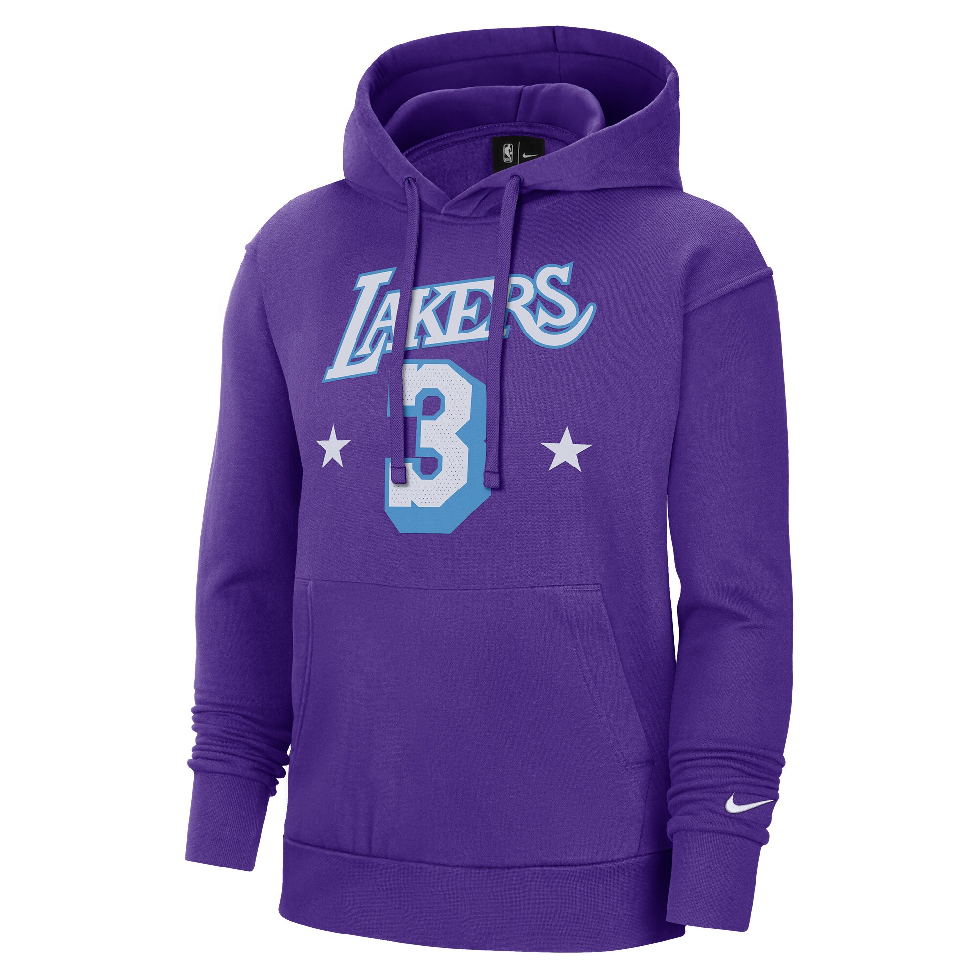 Anthony Davis Los Angeles Lakers Nike 2021/22 City Edition Name & Number Pullover Hoodie - Purple