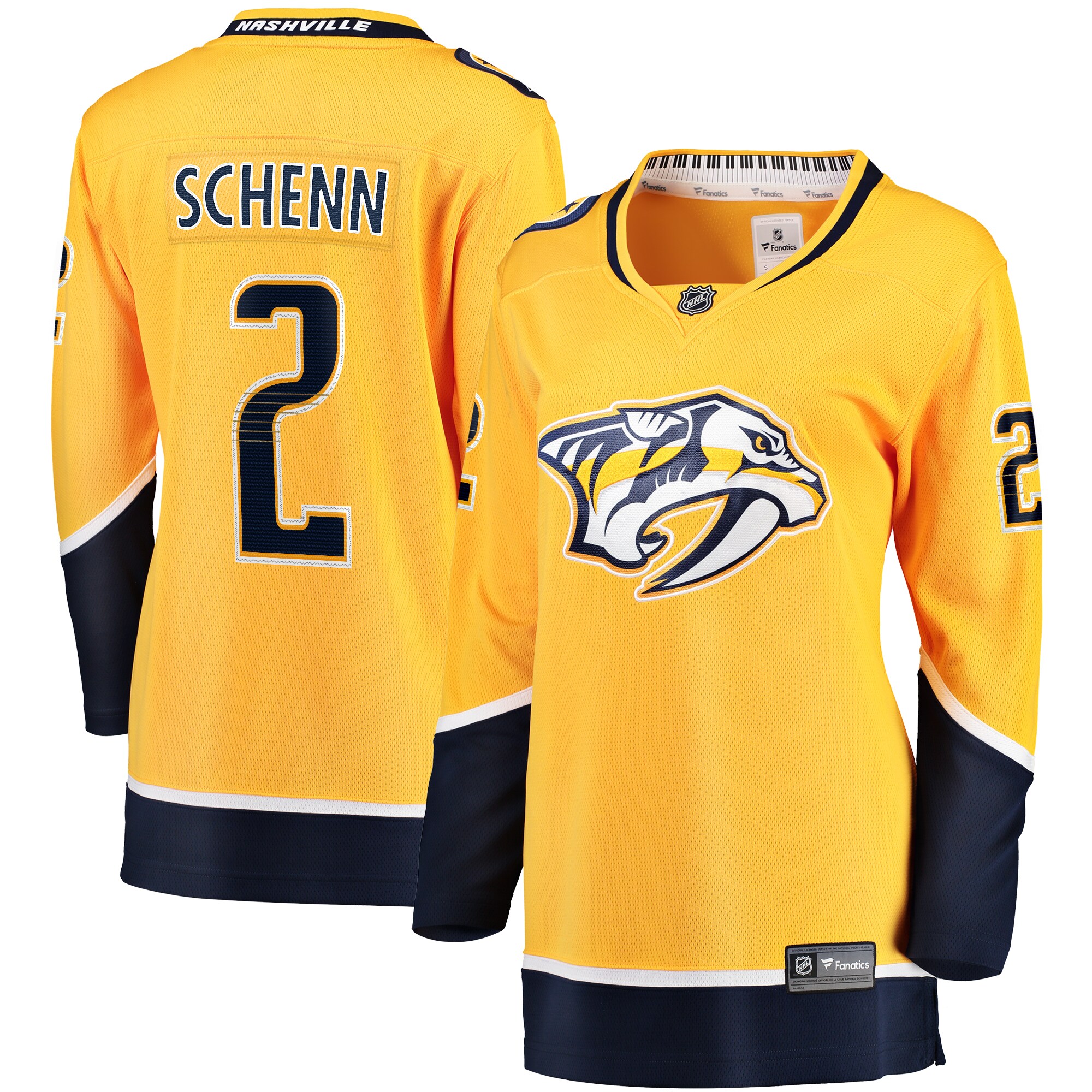 Luke Schenn Nashville Predators Fanatics Branded Women's Home Breakaway Player Jersey - Gold