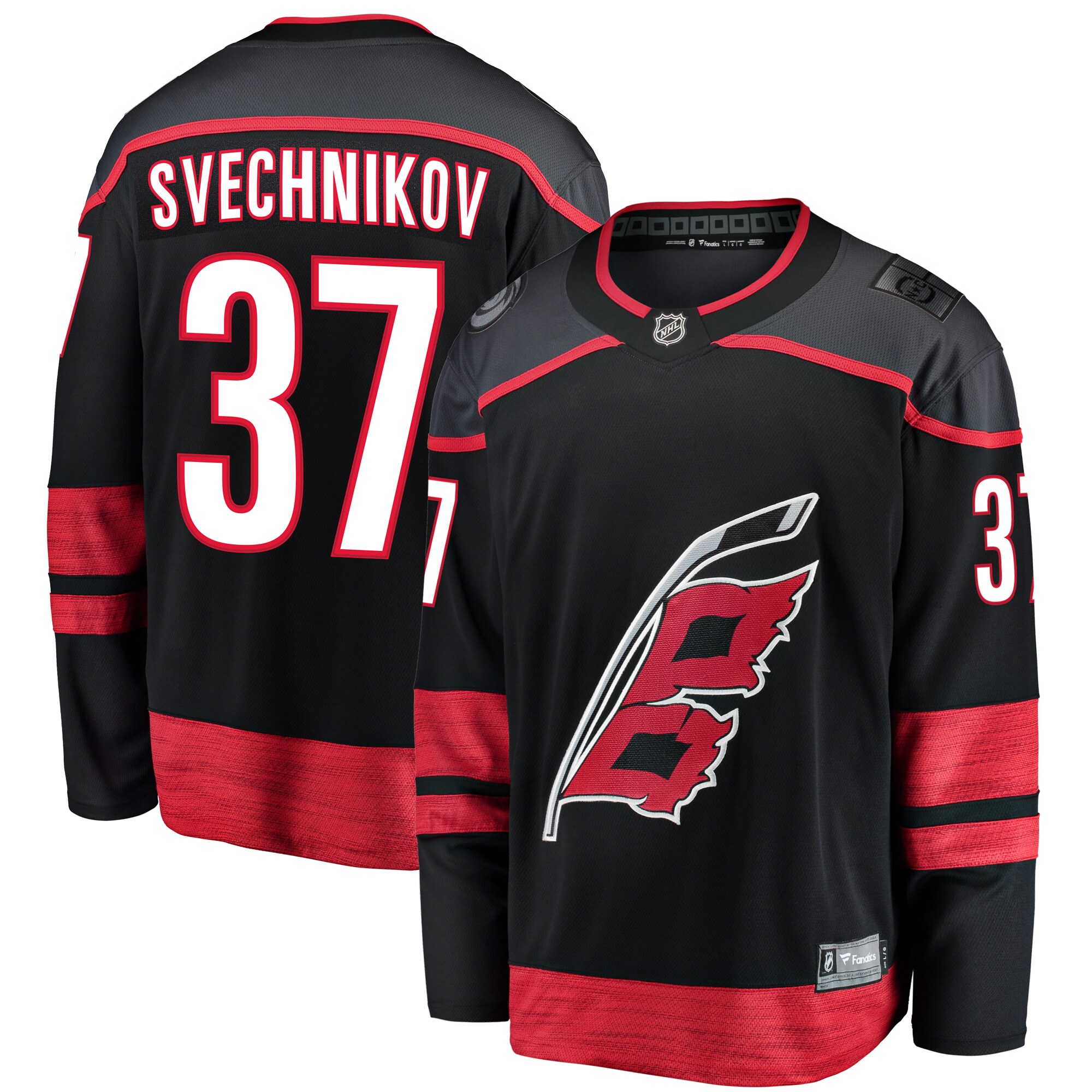 Men's Andrei Svechnikov Carolina Hurricanes Fanatics Branded Home Premier Breakaway Player Jersey - Black