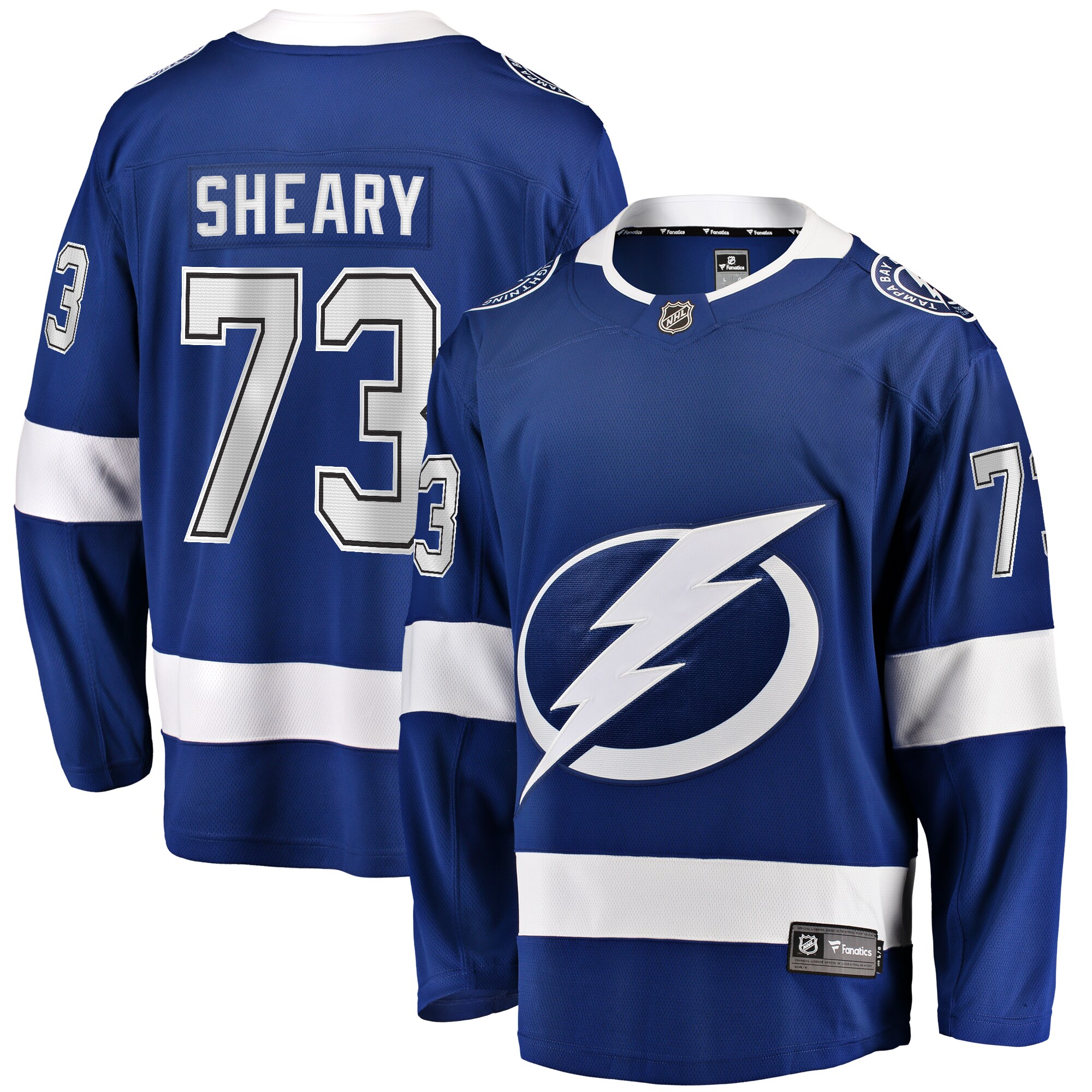 Men's Conor Sheary Tampa Bay Lightning Fanatics Branded Home Breakaway Jersey - Blue