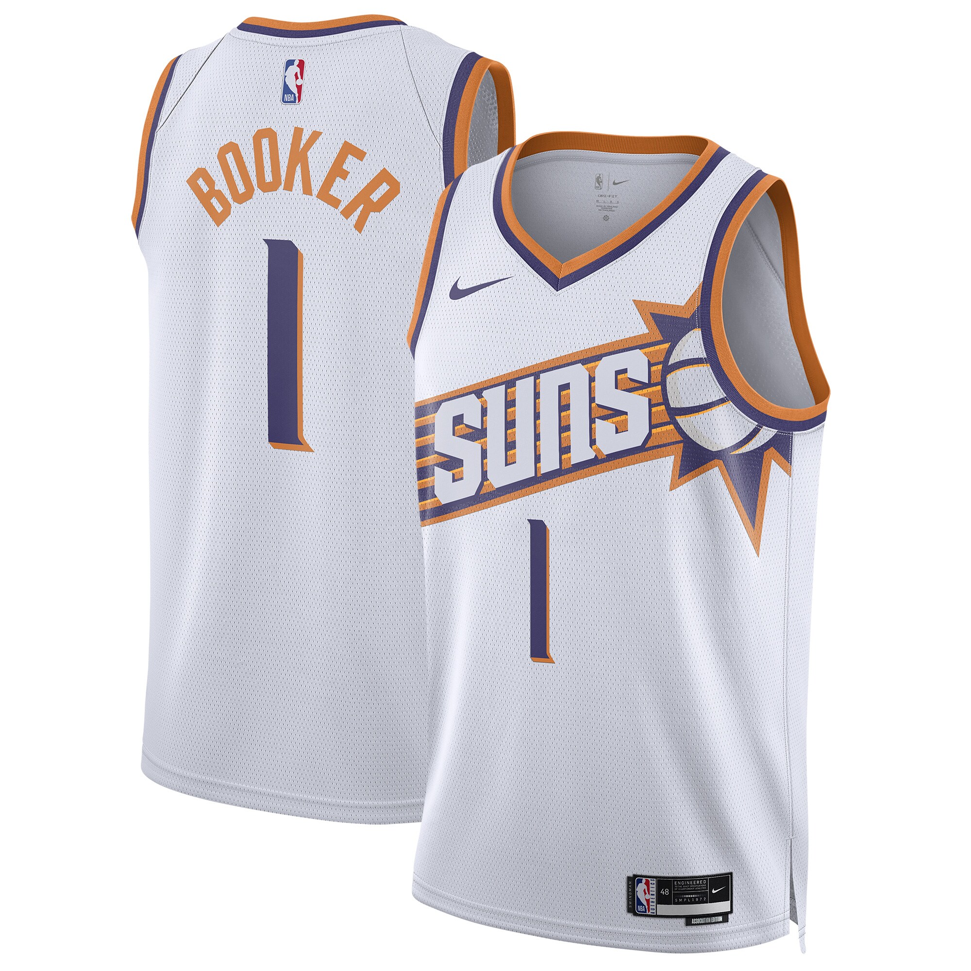 Devin Booker Phoenix Suns Nike Unisex Swingman Performance Jersey - Association Edition - White