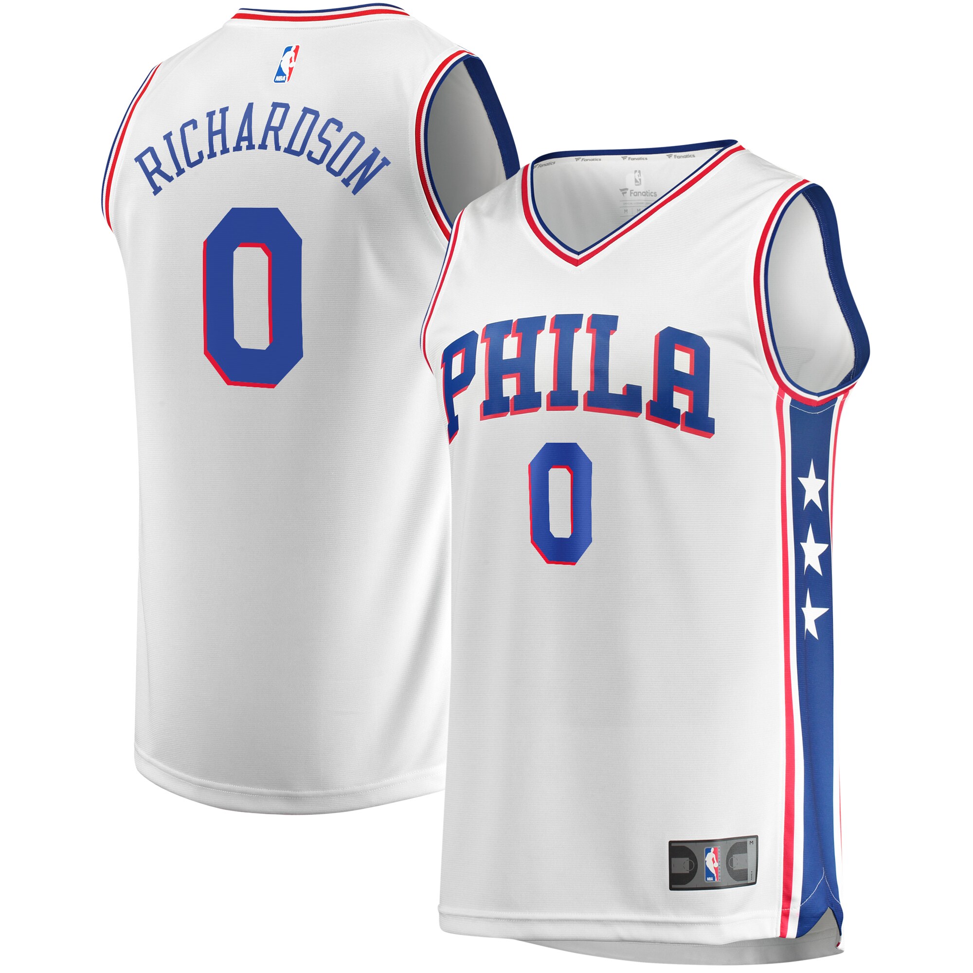 Men's Josh Richardson Philadelphia 76ers Fanatics Branded Fast Break Replica Jersey White - Association Edition