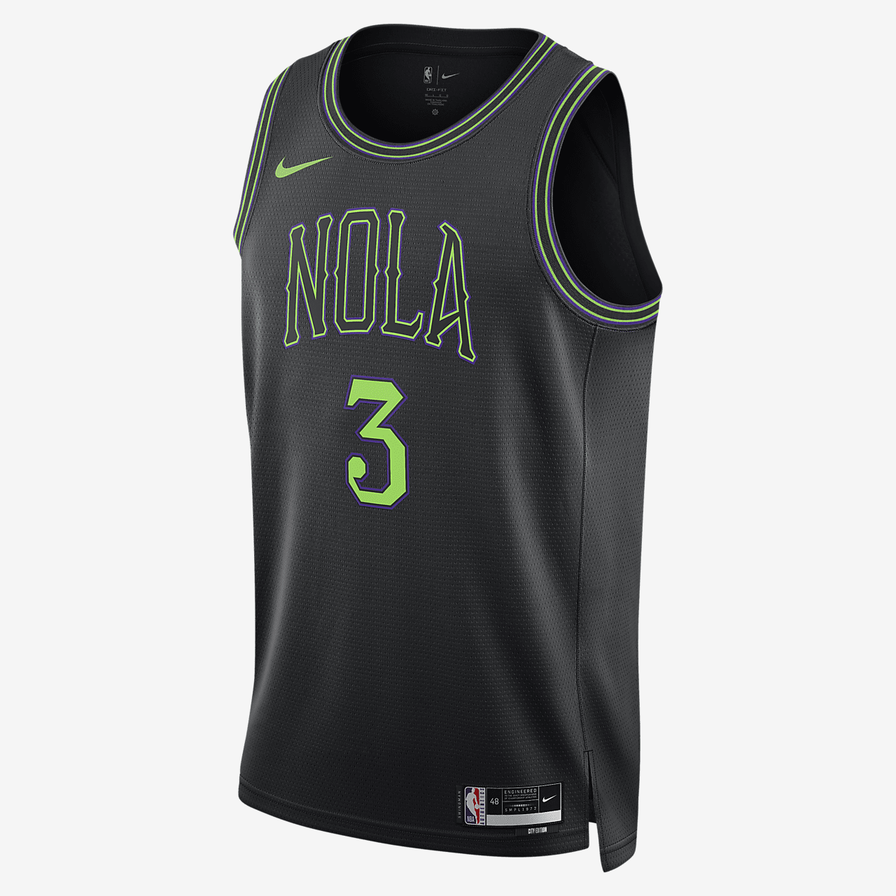 CJ McCollum New Orleans Pelican City Edition 2023/24 Men's Nike Dri-FIT NBA Swingman Jersey - Black