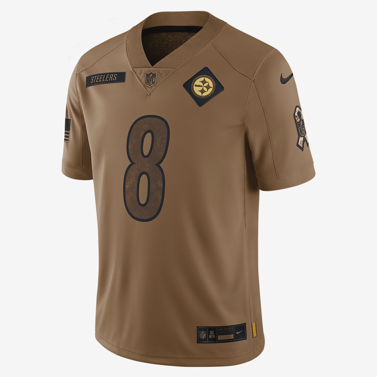 Kenny Pickett Pittsburgh Steelers Salute to Service Men's Nike Dri-FIT NFL Limited Jersey - Brown