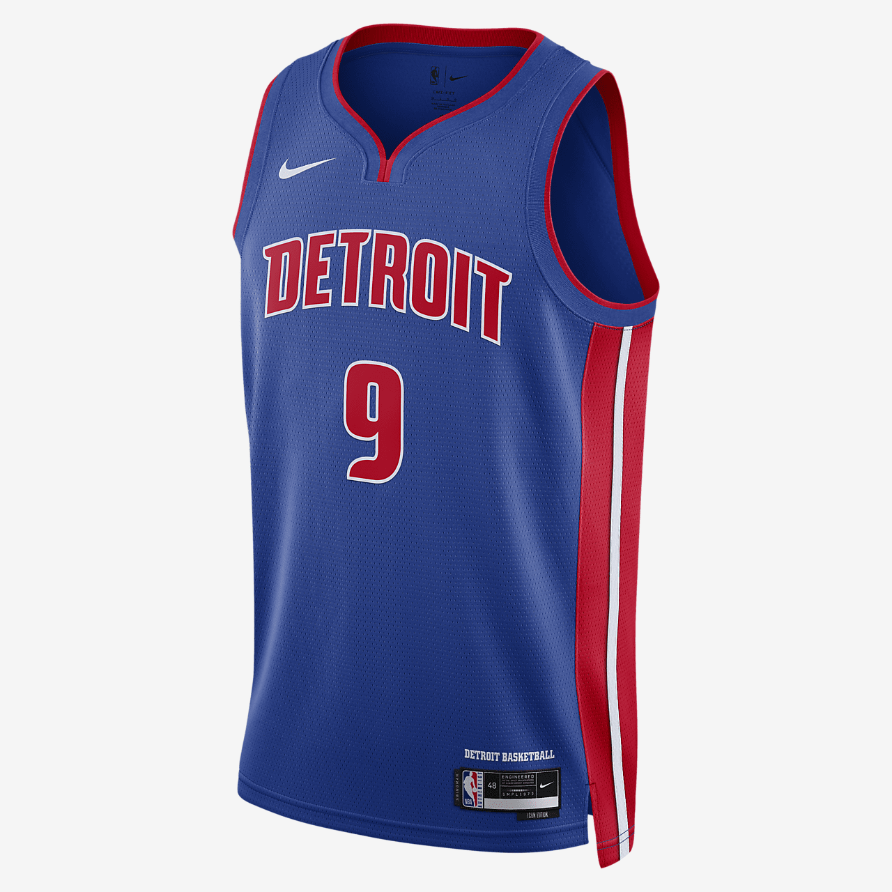 Detroit Pistons Icon Edition 2022/23 Men's Nike Dri-FIT NBA Swingman Jersey - Rush Blue