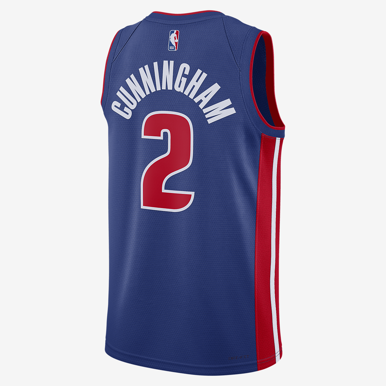 Pistons Icon Edition 2020 Nike NBA Swingman Jersey - Rush Blue/University Red