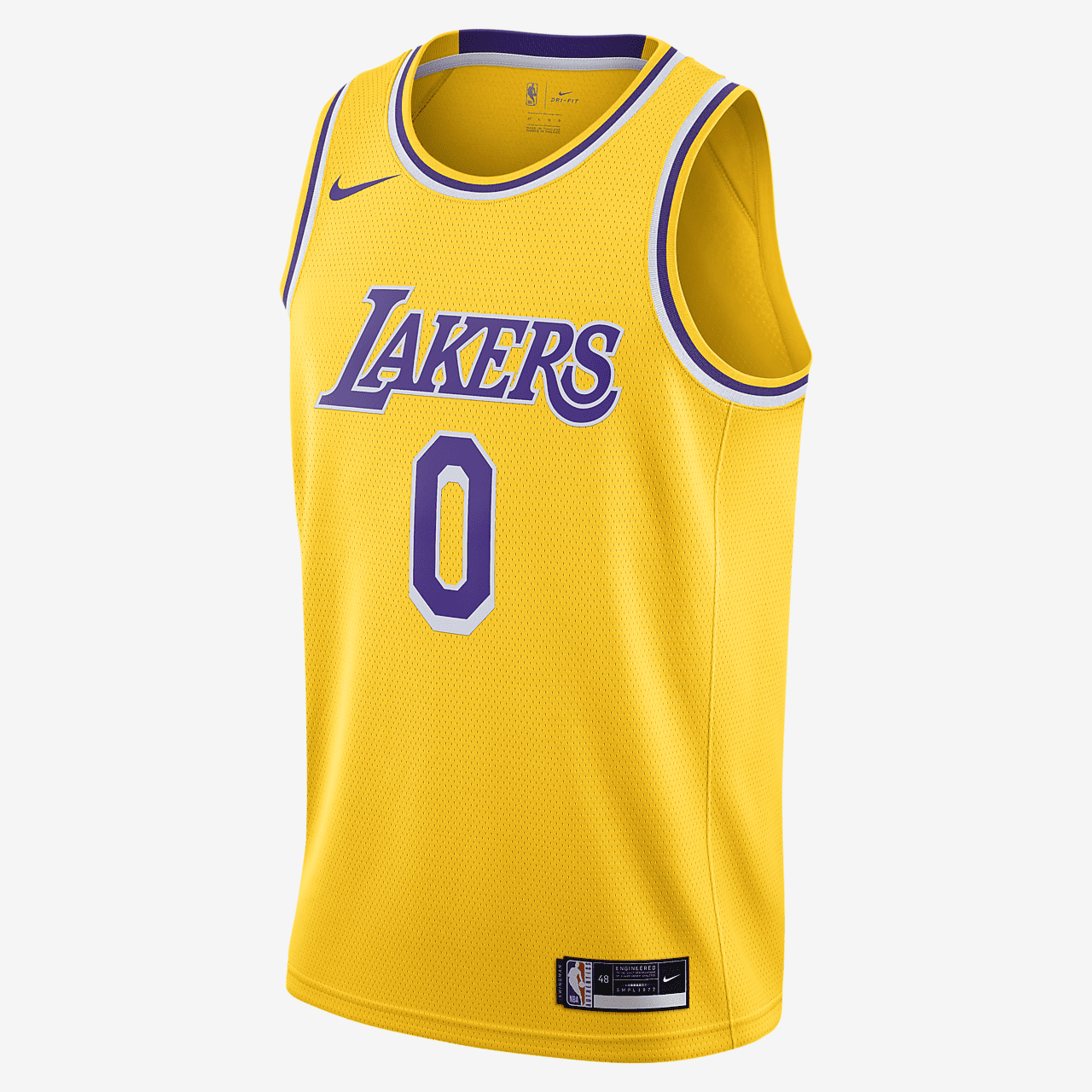 Lakers Icon Edition 2020 Nike NBA Swingman Jersey - Amarillo/Field Purple