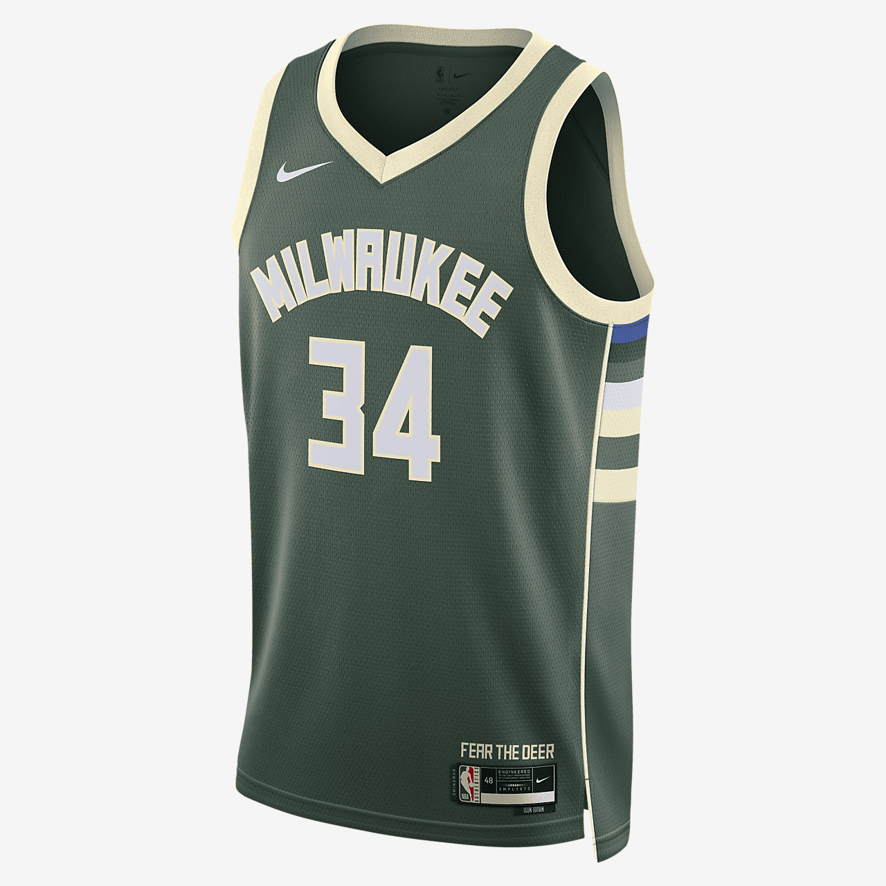 Milwaukee Bucks Icon Edition 2022/23 Men's Nike Dri-FIT NBA Swingman Jersey - Fir