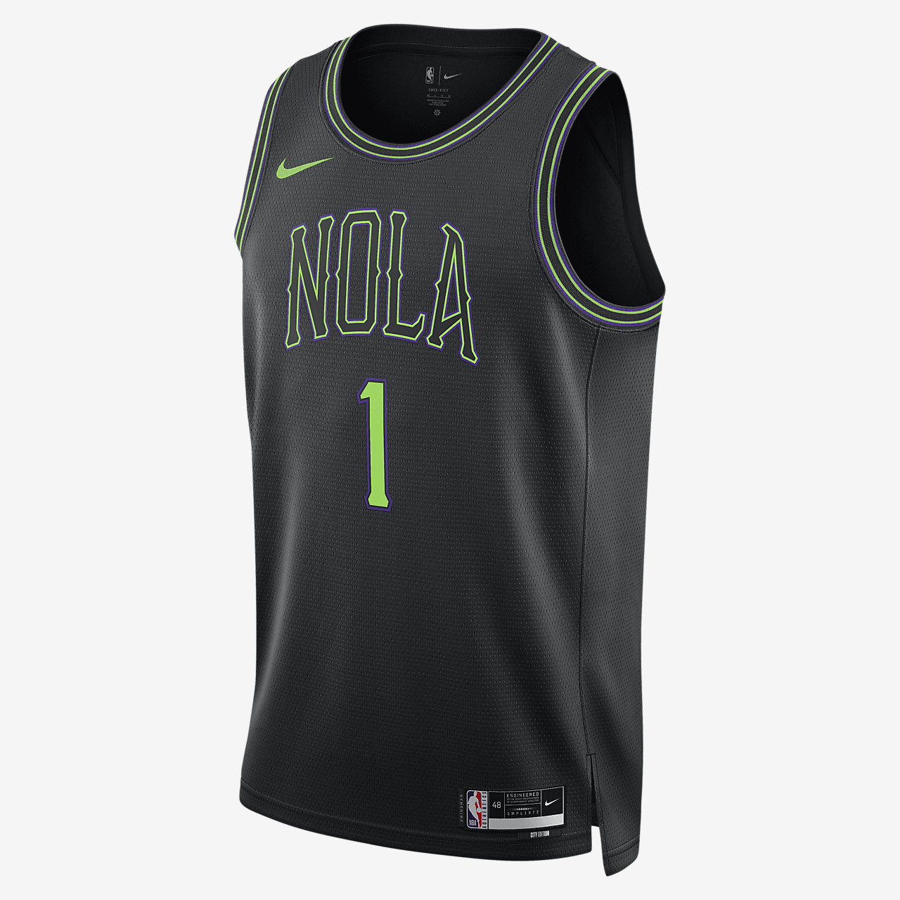 Zion Williamson New Orleans Pelican City Edition 2023/24 Men's Nike Dri-FIT NBA Swingman Jersey - Black