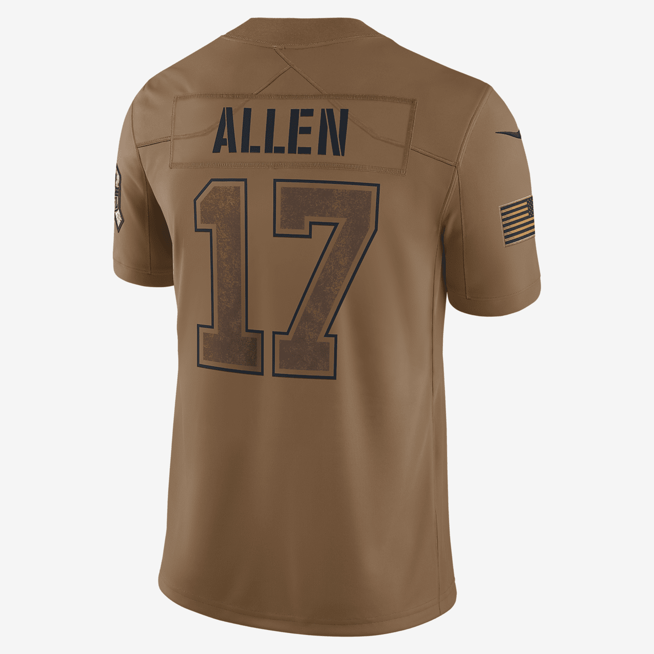 Josh Allen Buffalo Bills Salute to Service Men's Nike Dri-FIT NFL Limited Jersey - Brown