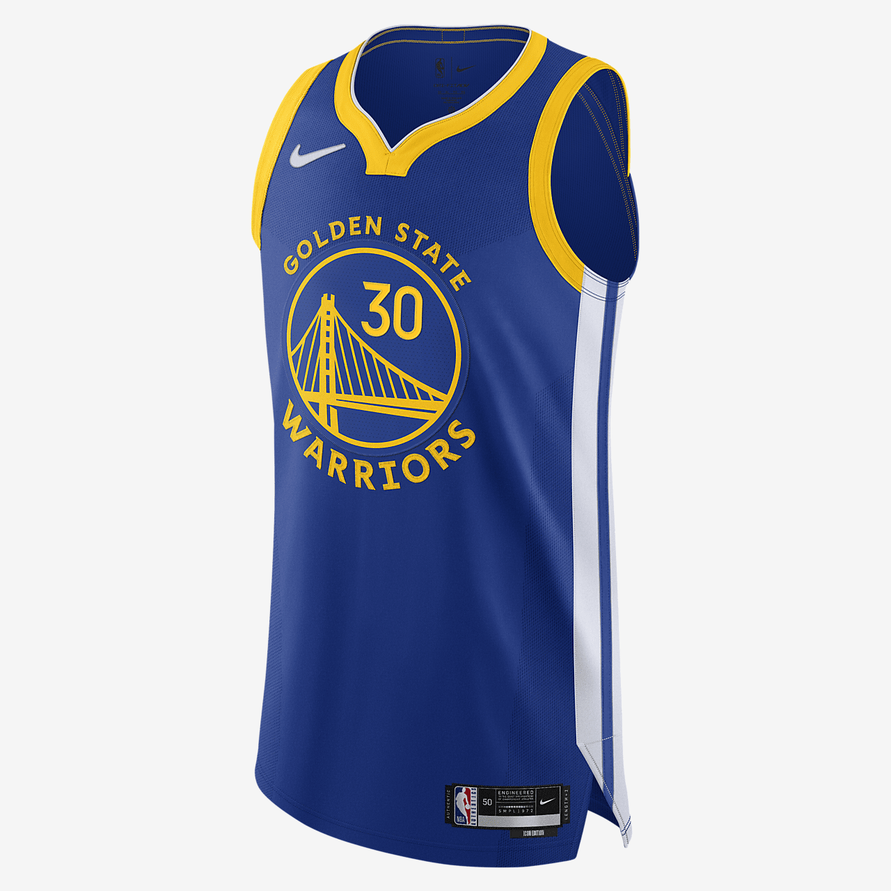 Stephen Curry Warriors Icon Edition 2020 Men's Nike NBA Authentic Jersey - Rush Blue