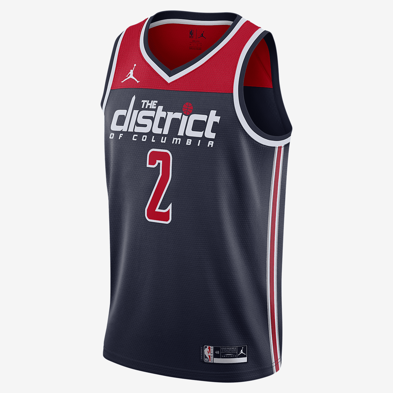 John Wall Wizards Statement Edition 2020 Jordan NBA Swingman Jersey - College Navy/University Red/White