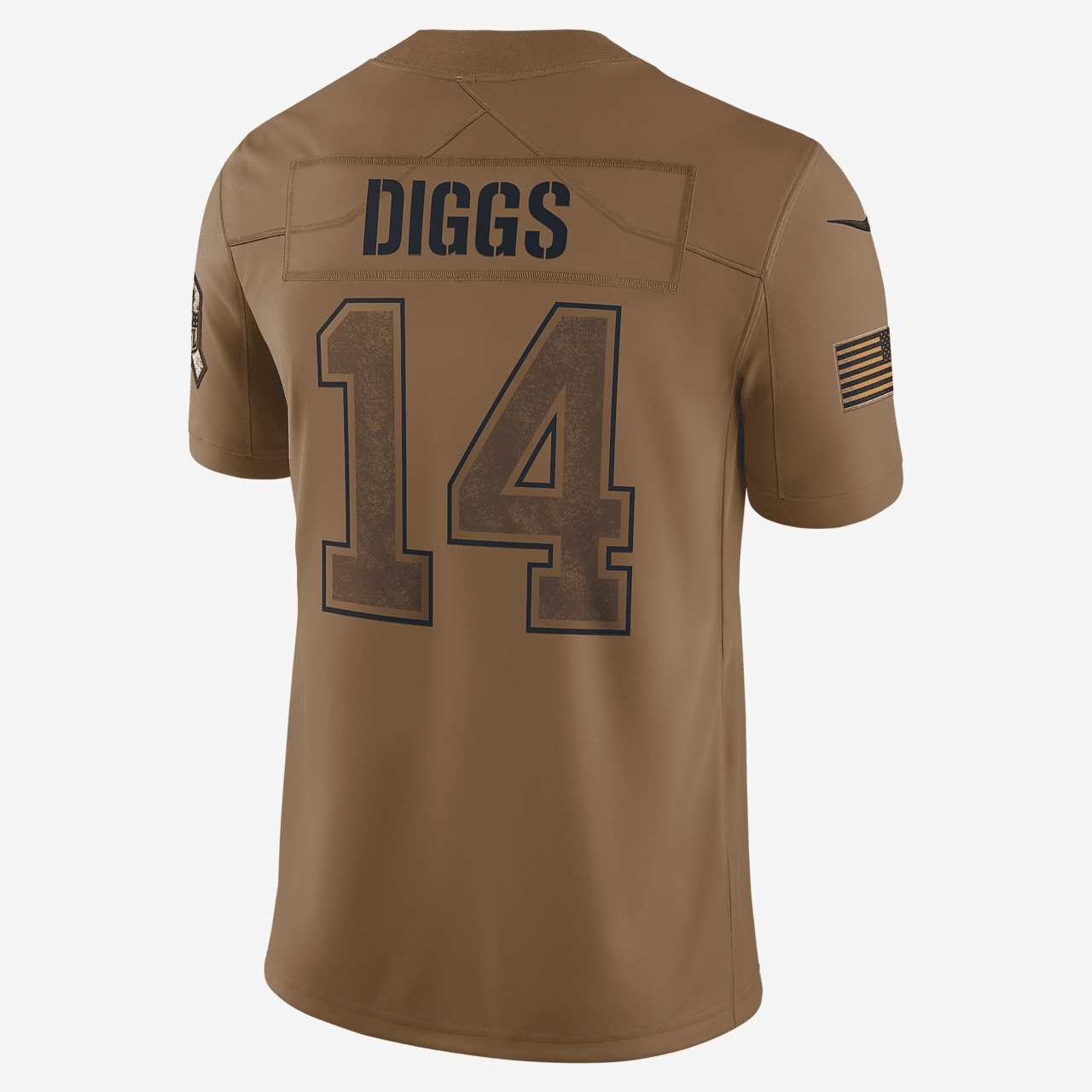 Stefon Diggs Buffalo Bills Salute to Service Men's Nike Dri-FIT NFL Limited Jersey - Brown