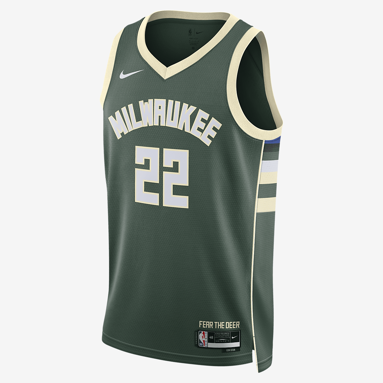 Milwaukee Bucks Icon Edition 2022/23 Men's Nike Dri-FIT NBA Swingman Jersey - Fir