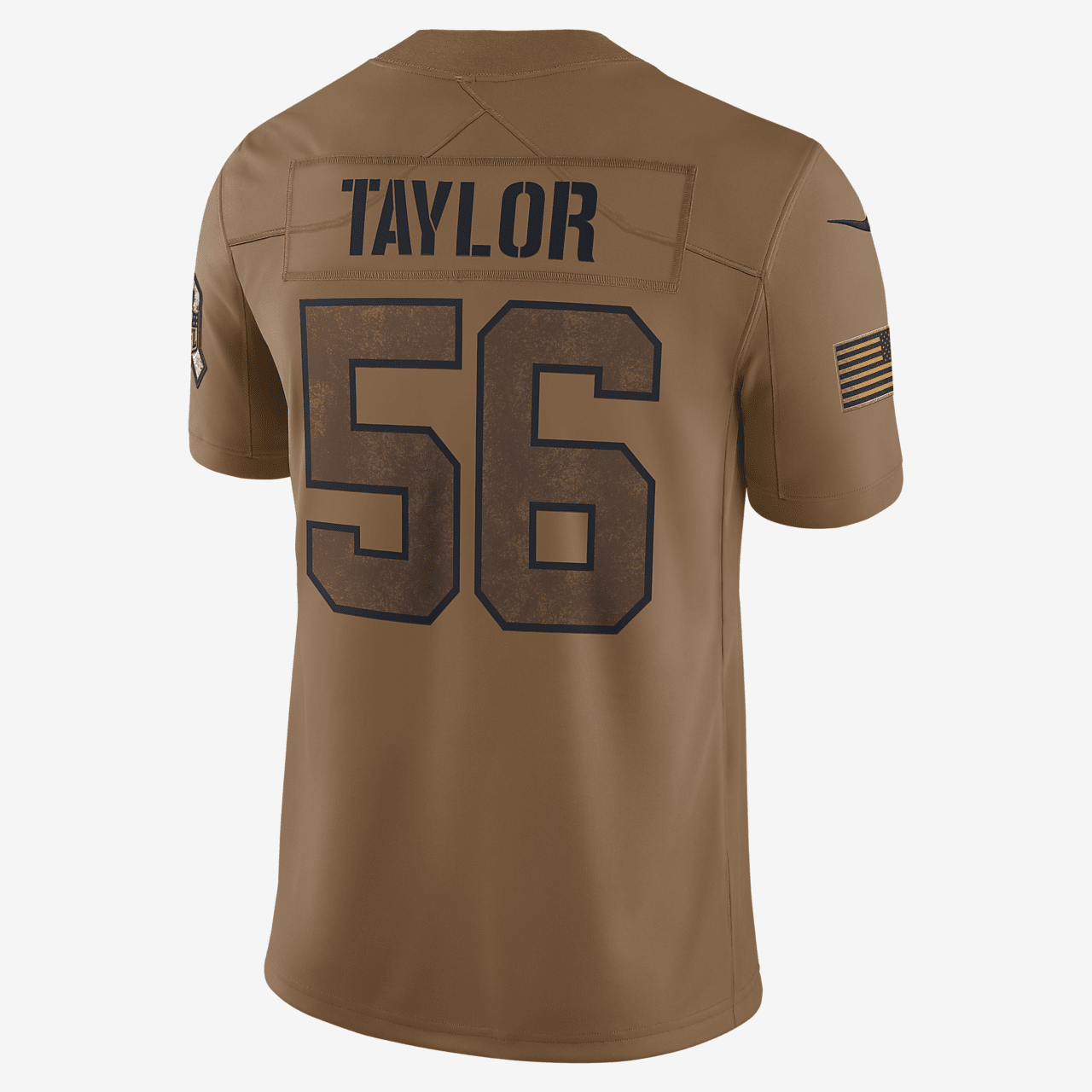 Lawrence Taylor New York Giants Salute to Service Men's Nike Dri-FIT NFL Limited Jersey - Brown