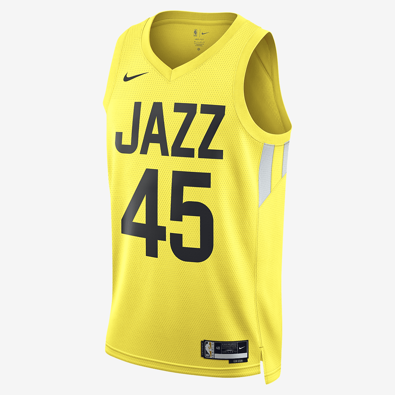 Utah Jazz Icon Edition 2022/23 Men's Nike Dri-FIT NBA Swingman Jersey - Yellow Strike