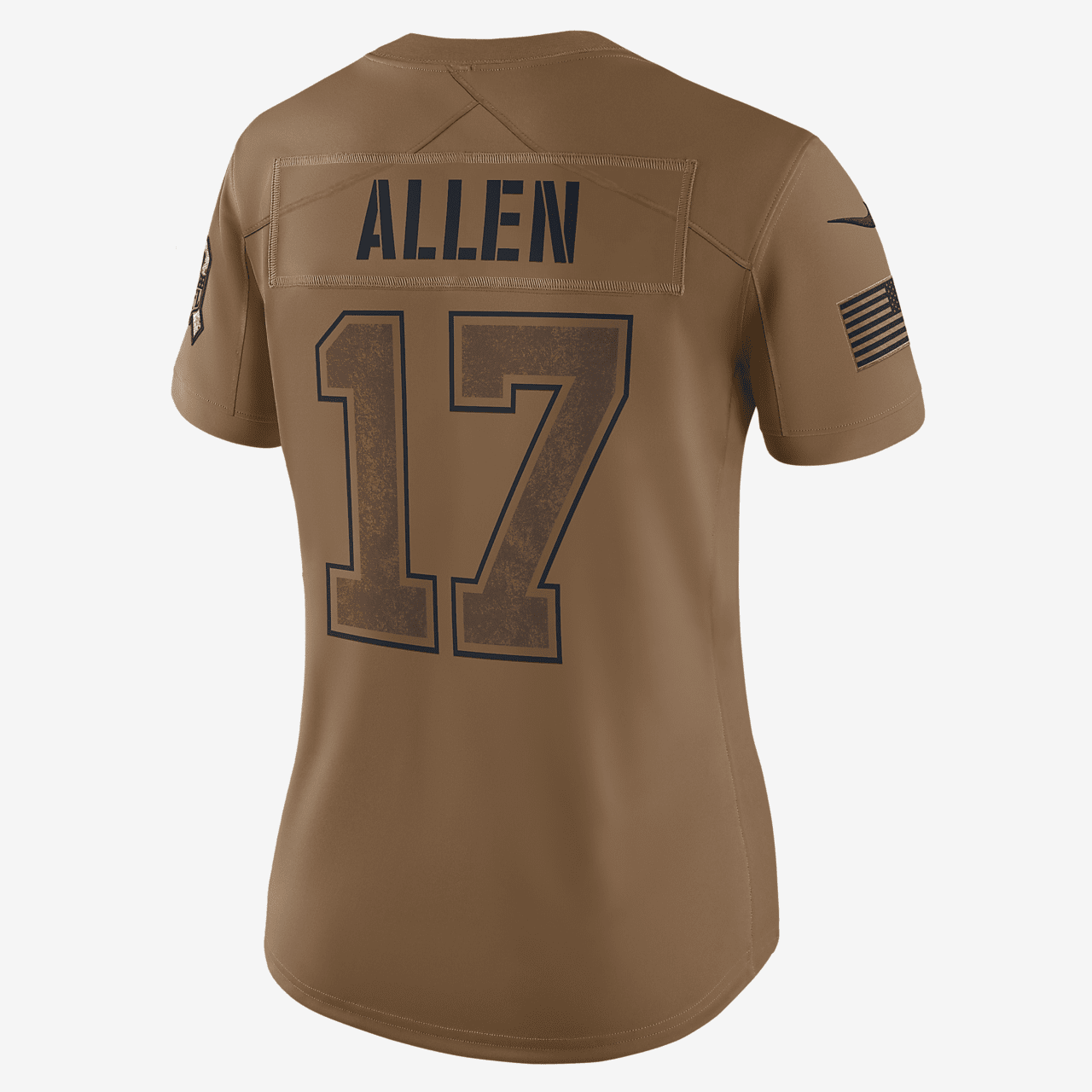 Josh Allen Buffalo Bills Salute to Service Women's Nike Dri-FIT NFL Limited Jersey - Brown