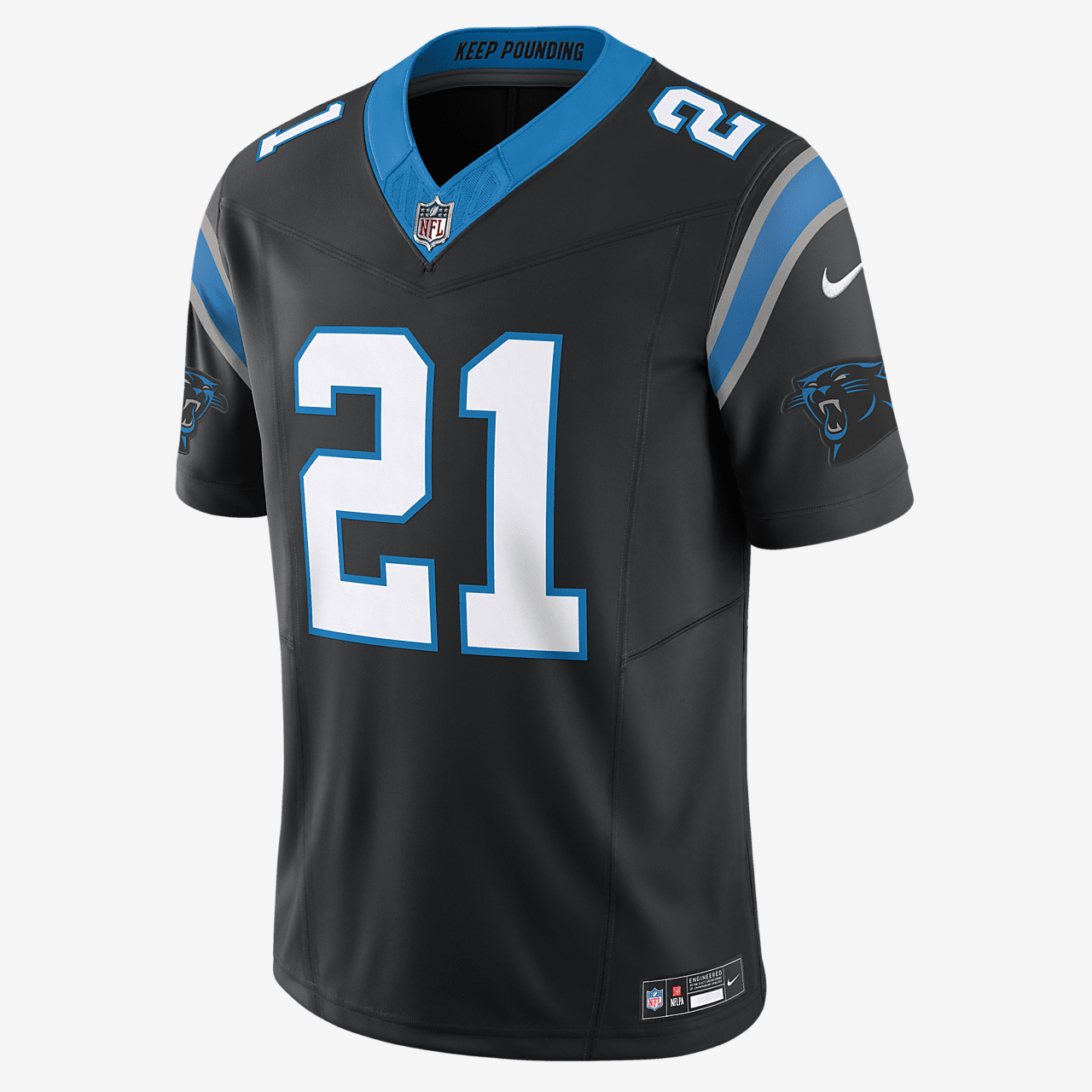 Jeremy Chinn Carolina Panthers Men's Nike Dri-FIT NFL Limited Football Jersey - Black
