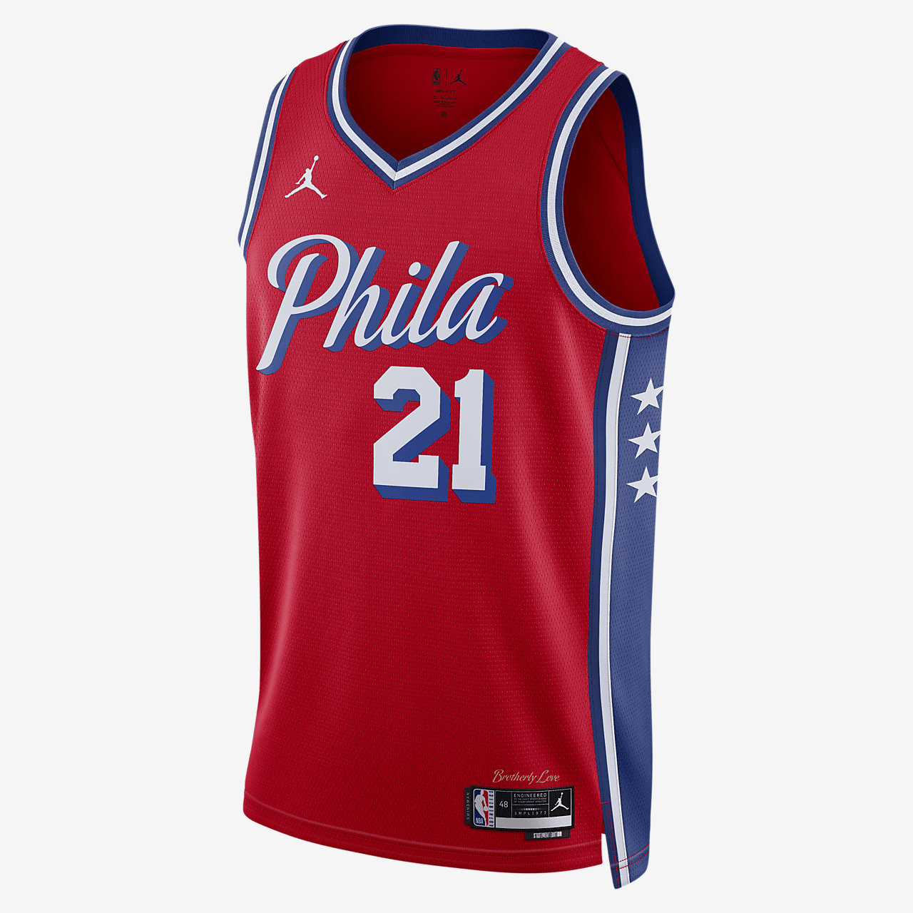 Philadelphia 76ers Statement Edition Men's Jordan Dri-FIT NBA Swingman Jersey - University Red