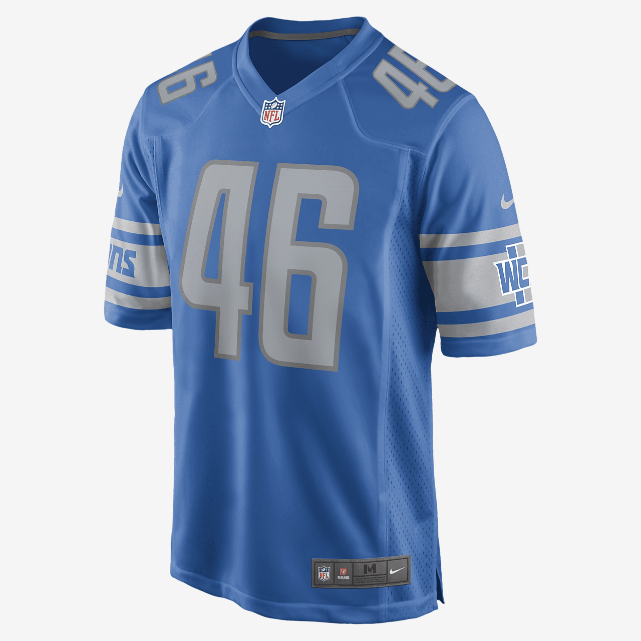 NFL Detroit Lions (Jack Campbell) Men's Game Football Jersey - Battle Blue