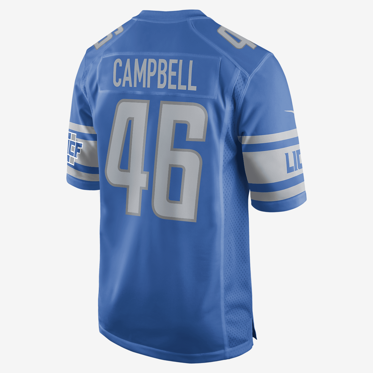 NFL Detroit Lions (Jack Campbell) Men's Game Football Jersey - Battle Blue