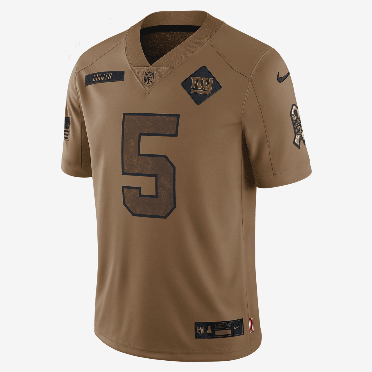 Kayvon Thibodeaux New York Giants Salute to Service Men's Nike Dri-FIT NFL Limited Jersey - Brown