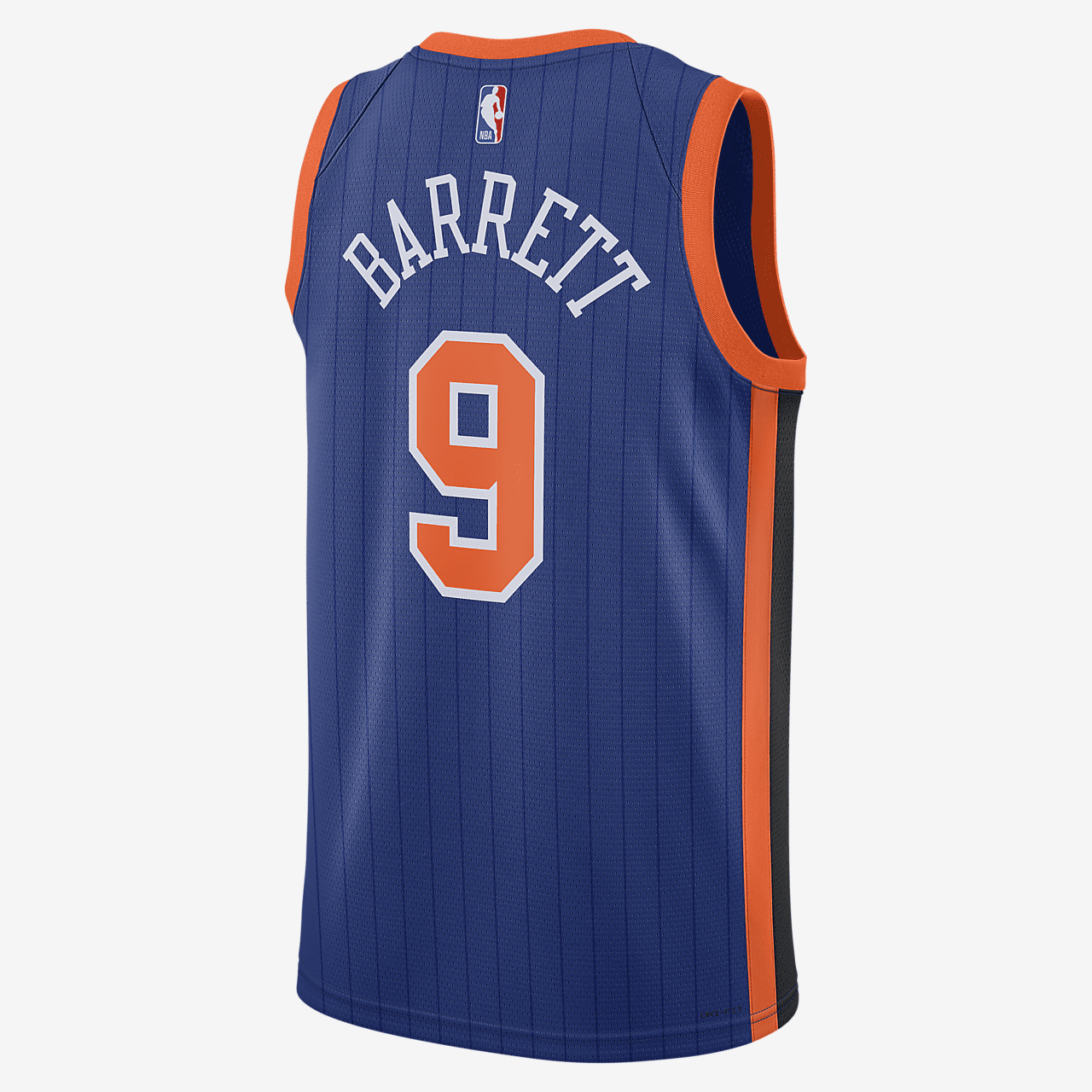 RJ Barrett New York Knicks 2023/24 City Edition Men's Nike Dri-FIT NBA Swingman Jersey - Rush Blue