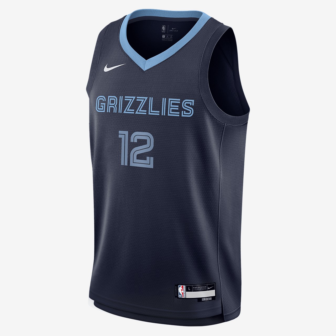 Ja Morant Memphis Grizzlies 2023/24 Icon Edition Big Kids' Nike NBA Swingman Jersey - College Navy