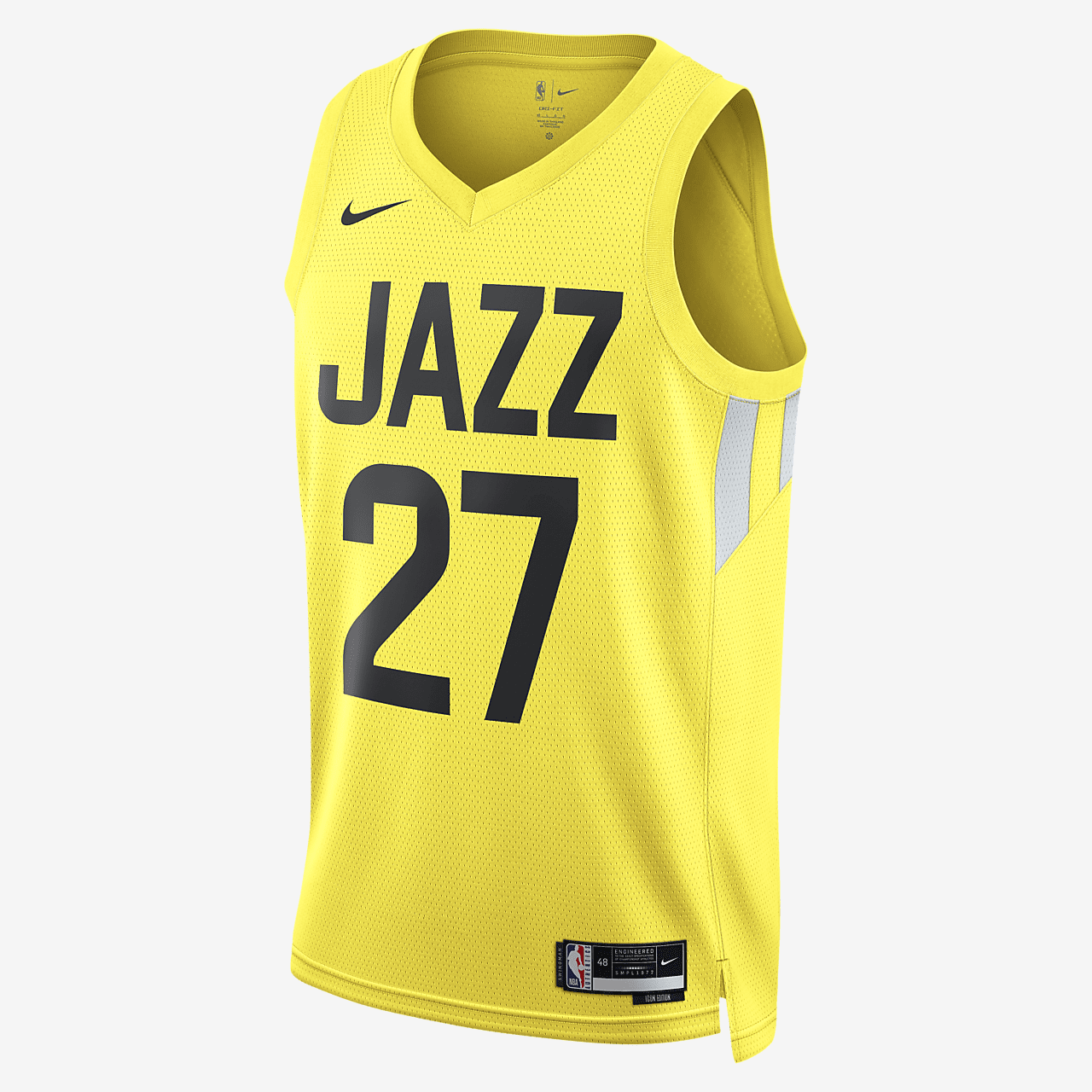 Utah Jazz Icon Edition 2022/23 Men's Nike Dri-FIT NBA Swingman Jersey - Yellow Strike