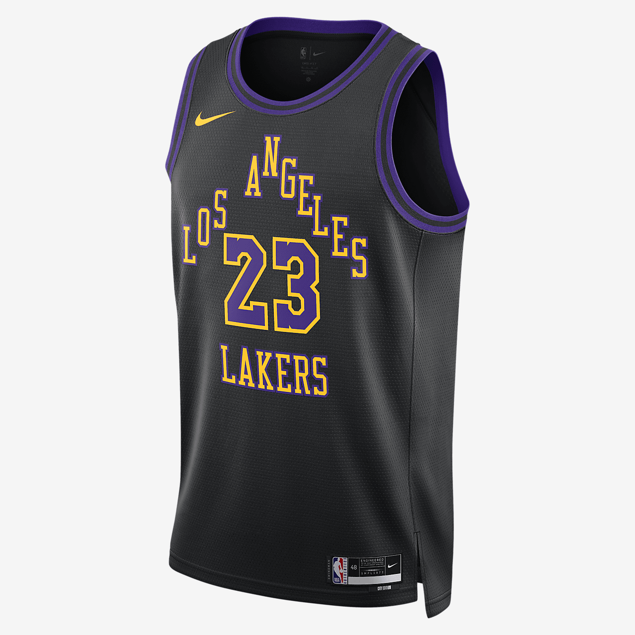 Lebron James Los Angeles Lakers City Edition 2023/24 Men's Nike Dri-FIT NBA Swingman Jersey - Black