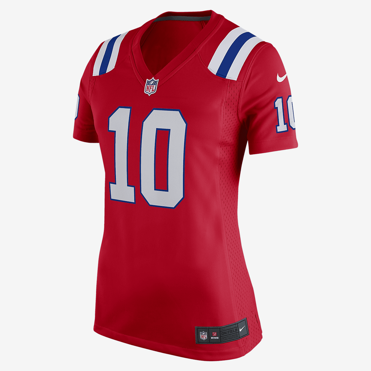 NFL New England Patriots (Mac Jones) Women's Game Football Jersey - Red