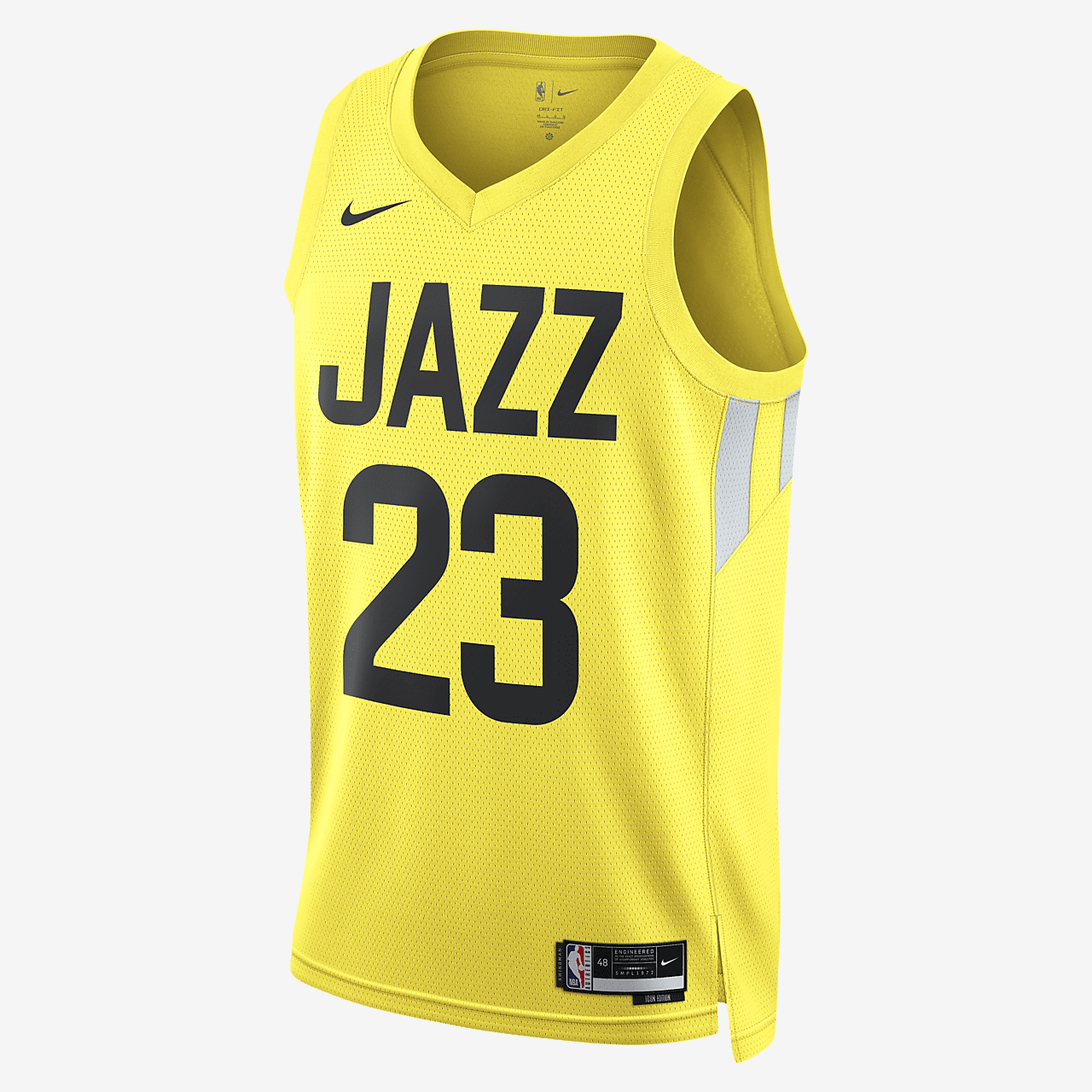 Utah Jazz Icon Edition 2022/23 Men's Nike Dri-FIT NBA Swingman Jersey - Yellow Strike