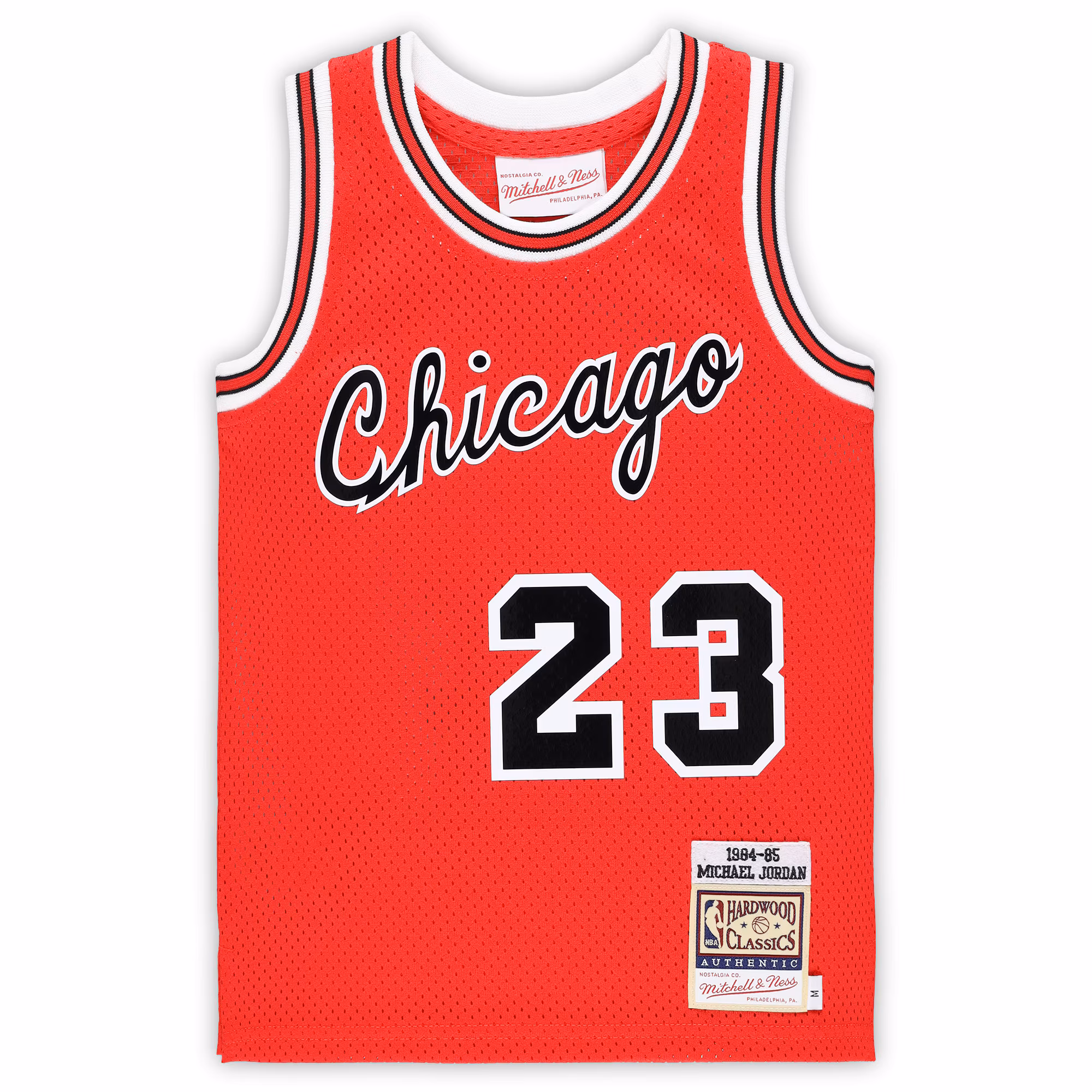 Preschool Chicago Bulls Michael Jordan Mitchell & Ness Red Hardwood Classics 1984/85 Authentic Swingman Jersey