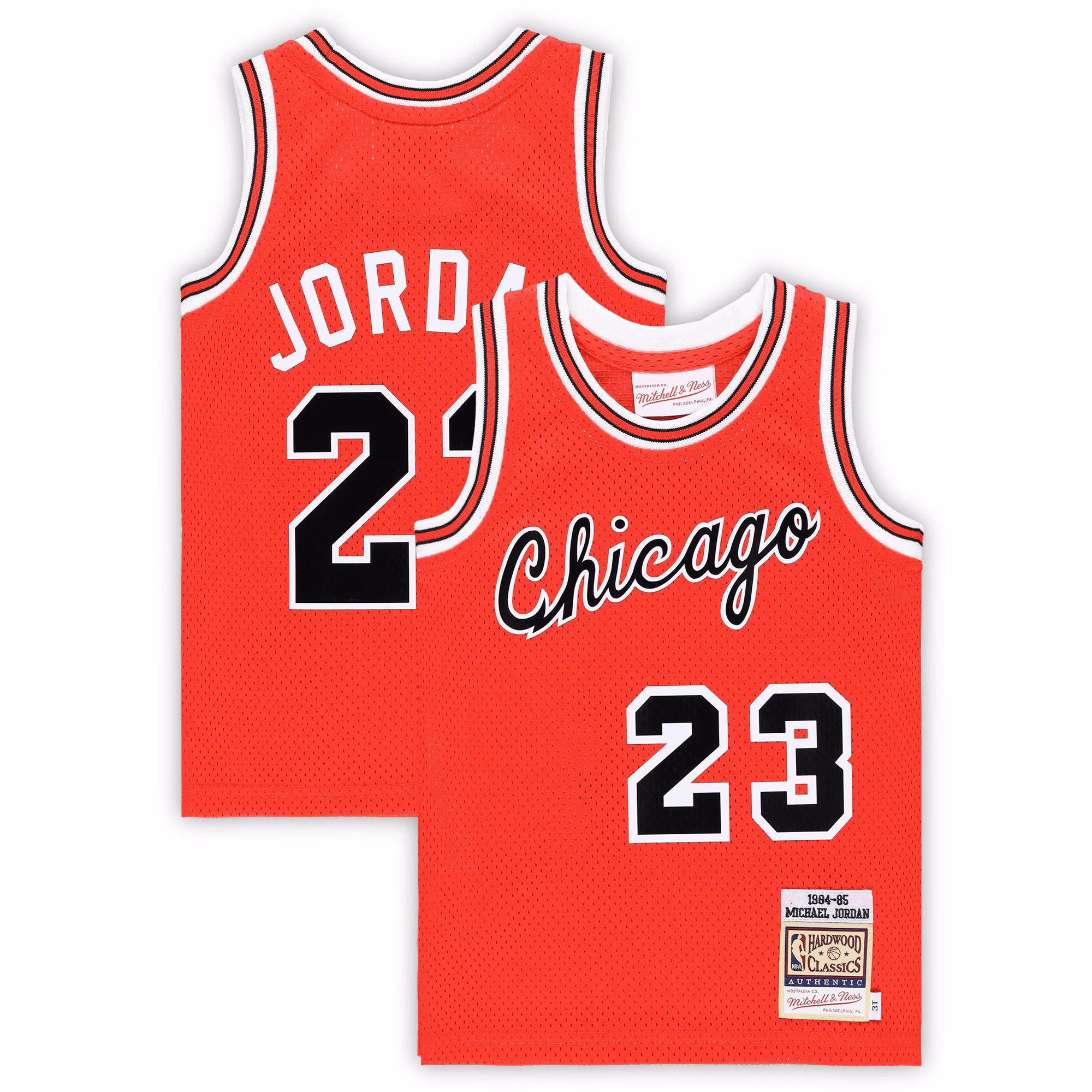 Toddler Chicago Bulls Michael Jordan Mitchell & Ness Red Hardwood Classics 1984/85 Authentic Swingman Jersey