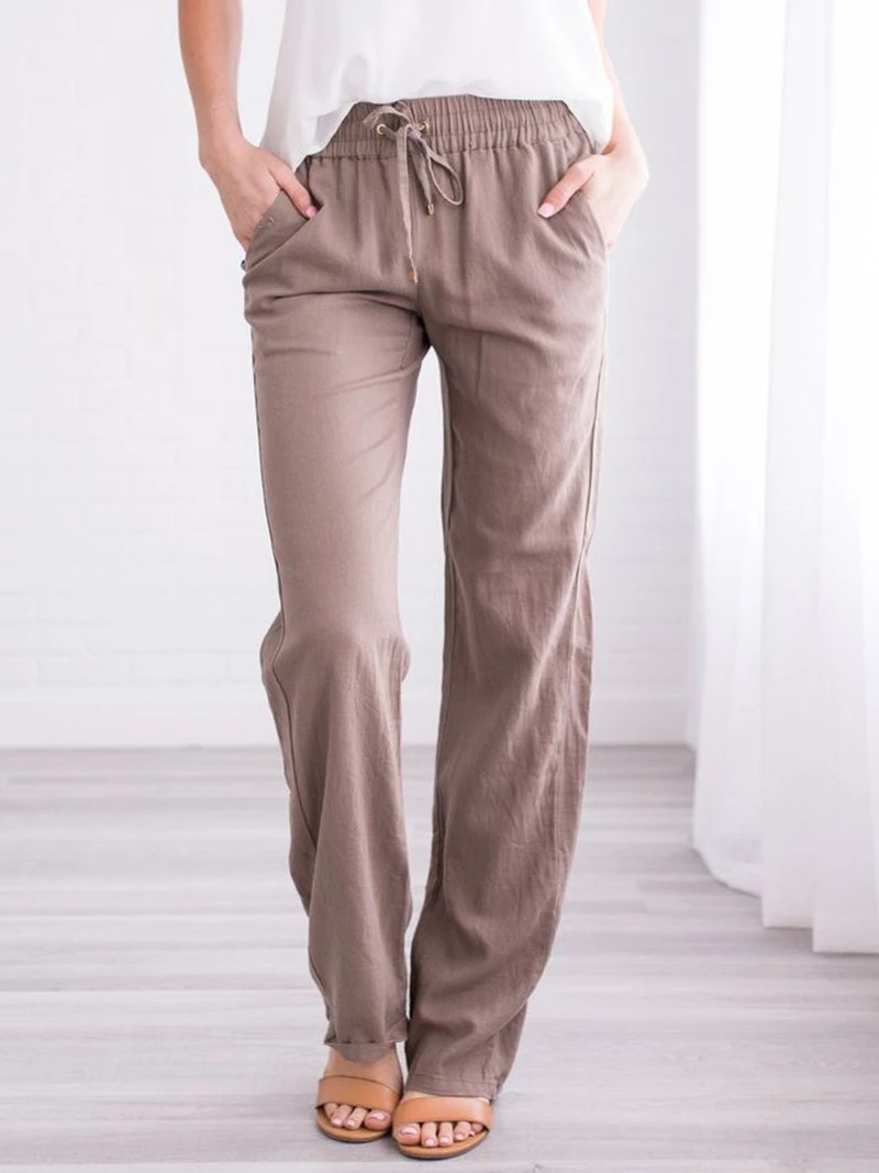 Women Drawstring Slim Fit Pant