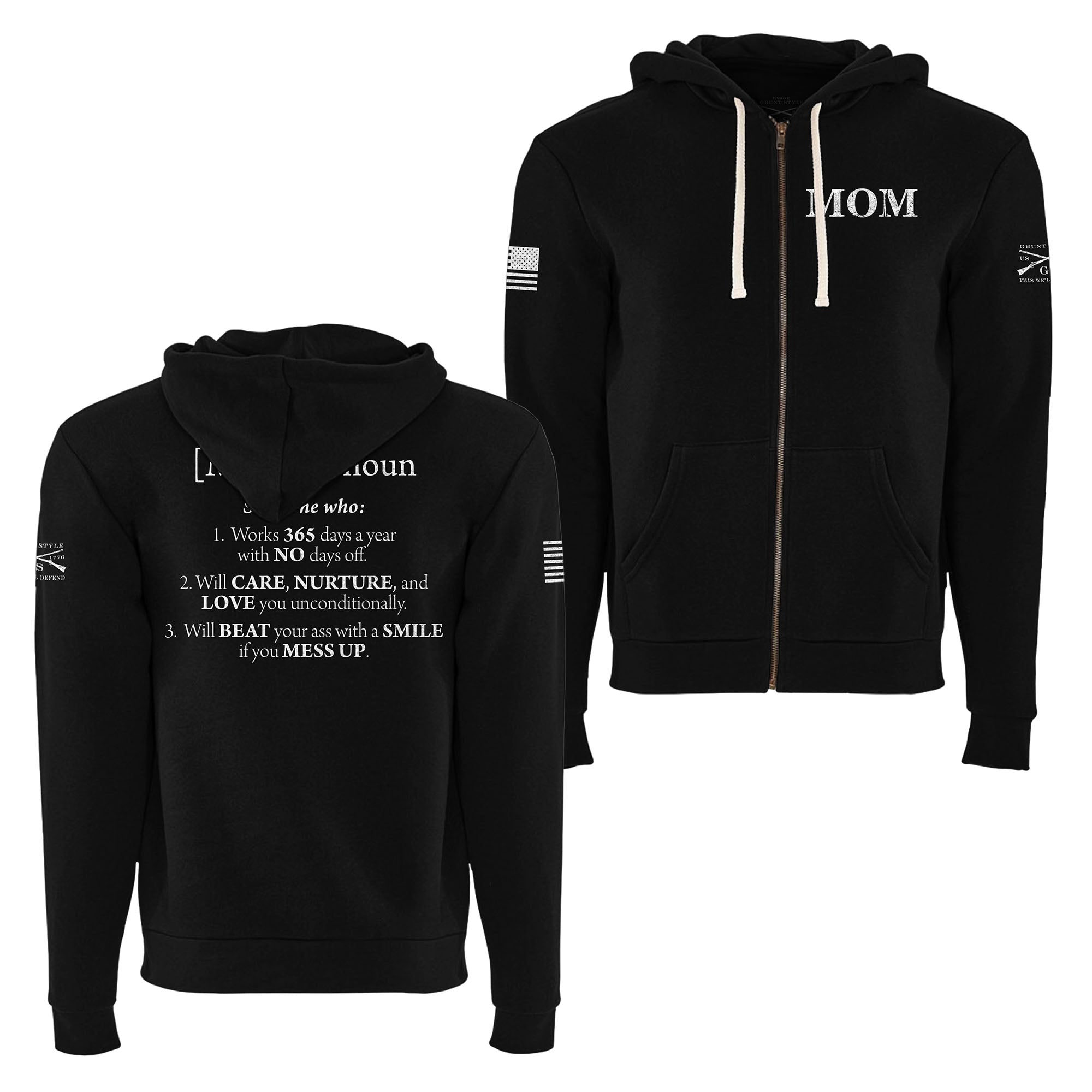 Women's Mom Defined Full-Zip Hoodie - Black