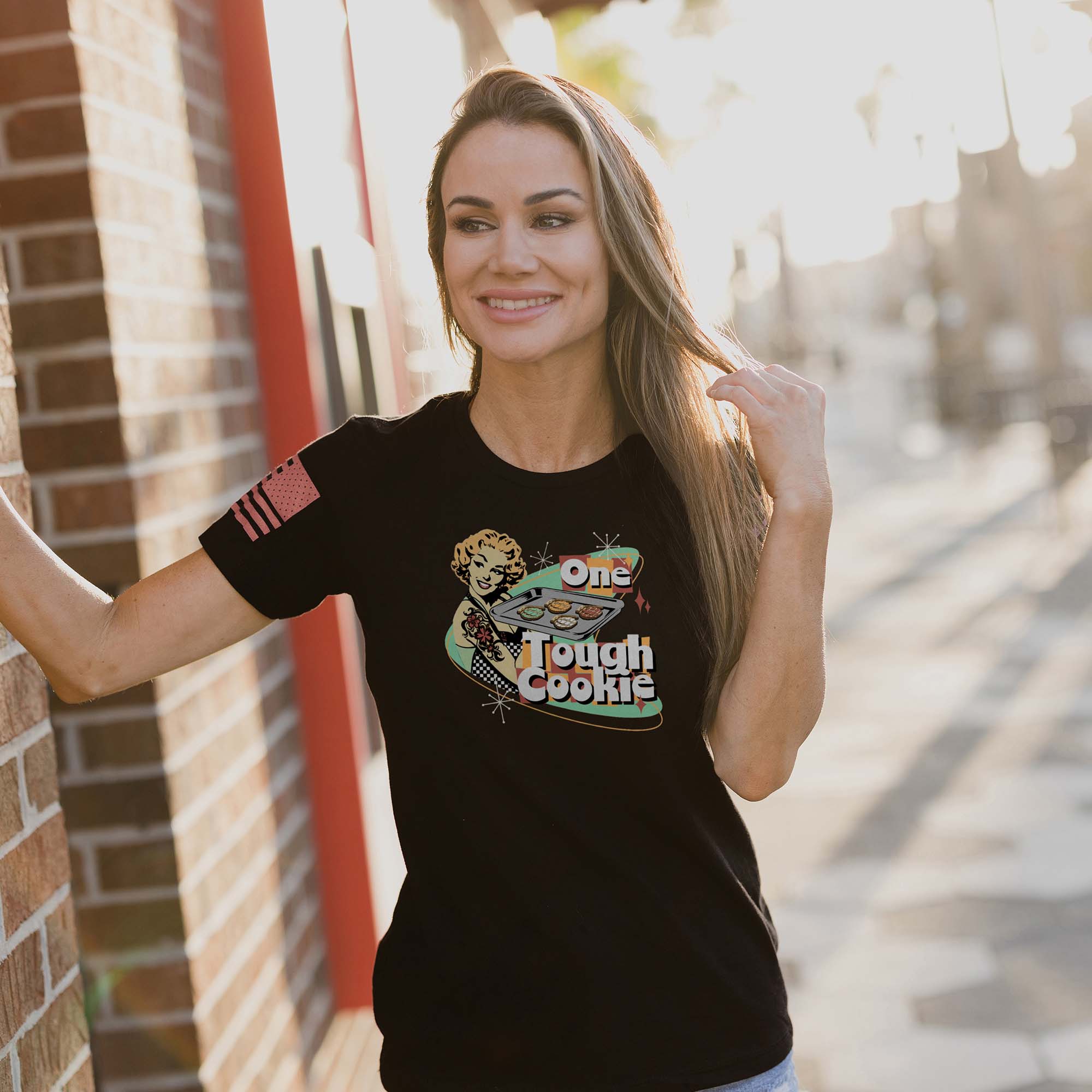Women's One Tough Cookie T-Shirt - Black