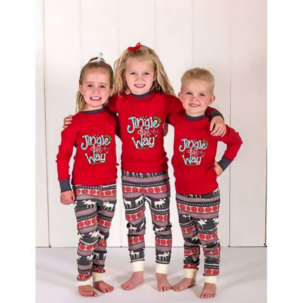 Christmas Elk Red Parent-child Pajama Set