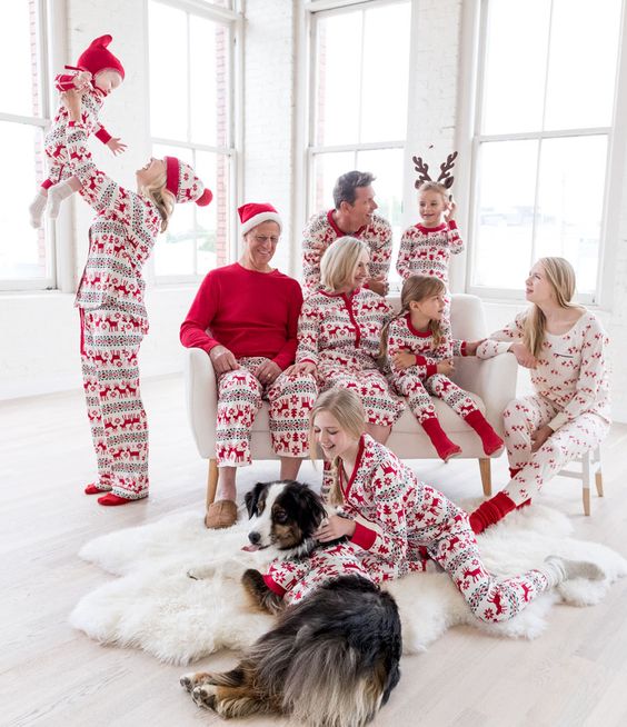🎉 Dear Deer Christmas Family Pajamas 2-piece set