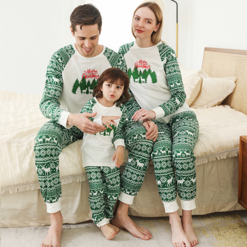 Christmas Print Round-neck Parent-child hot(with Pet Dog Clothes)