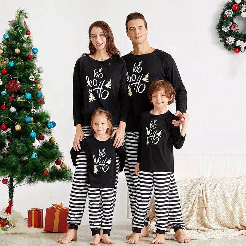 Christmas Alphabet Pattern Parent-child Pajamas Set
