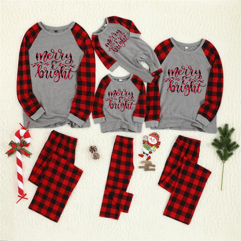 Christmas Plaid Family Matching Pajamas Set