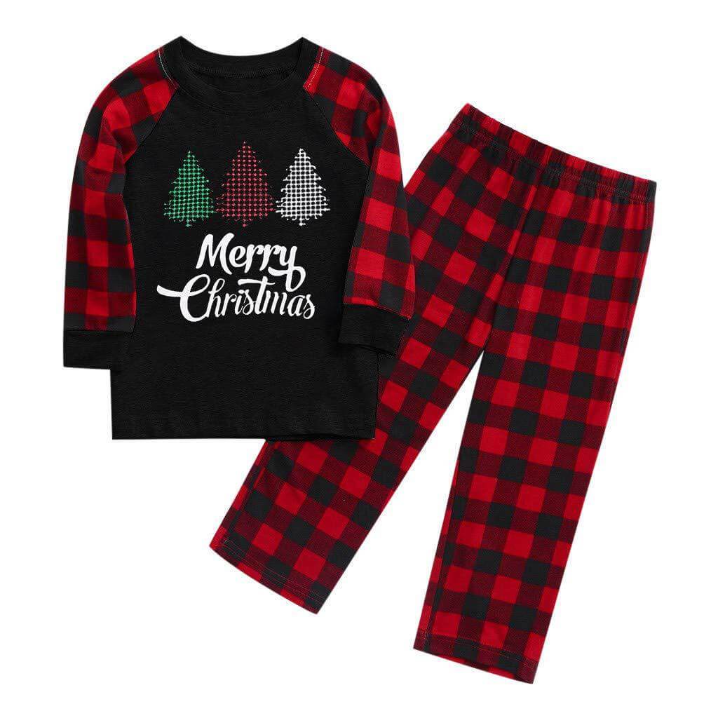 Christmas Tree Family Matching Pajamas Sets(with Pet Dog Clothes)