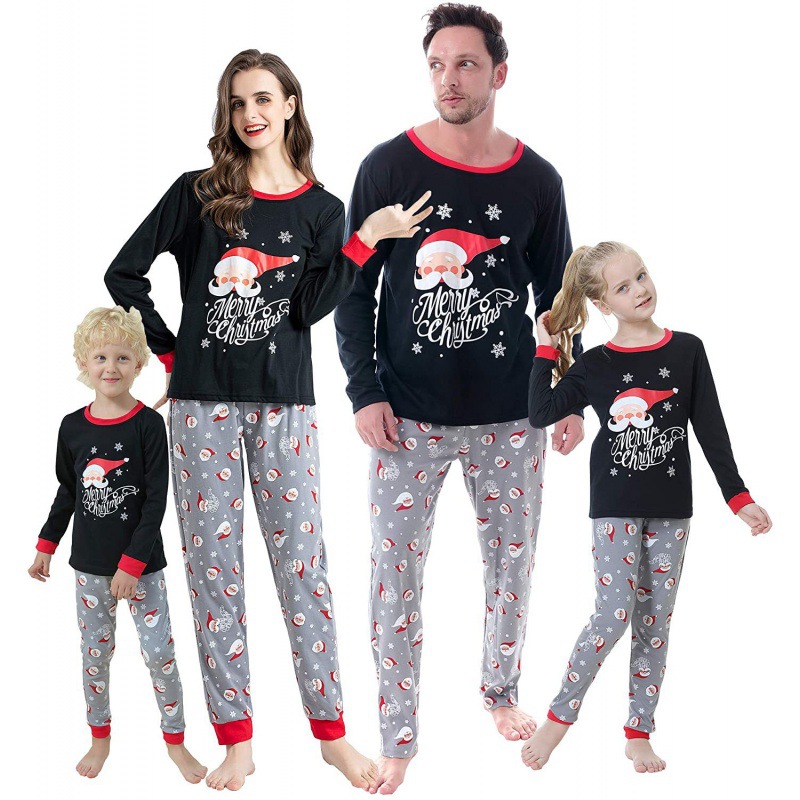 Christmas new snowman print parent-child suit