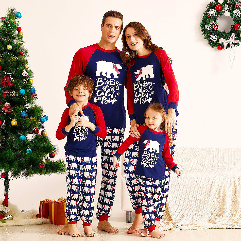 New Christmas Bear Printed Homewear
